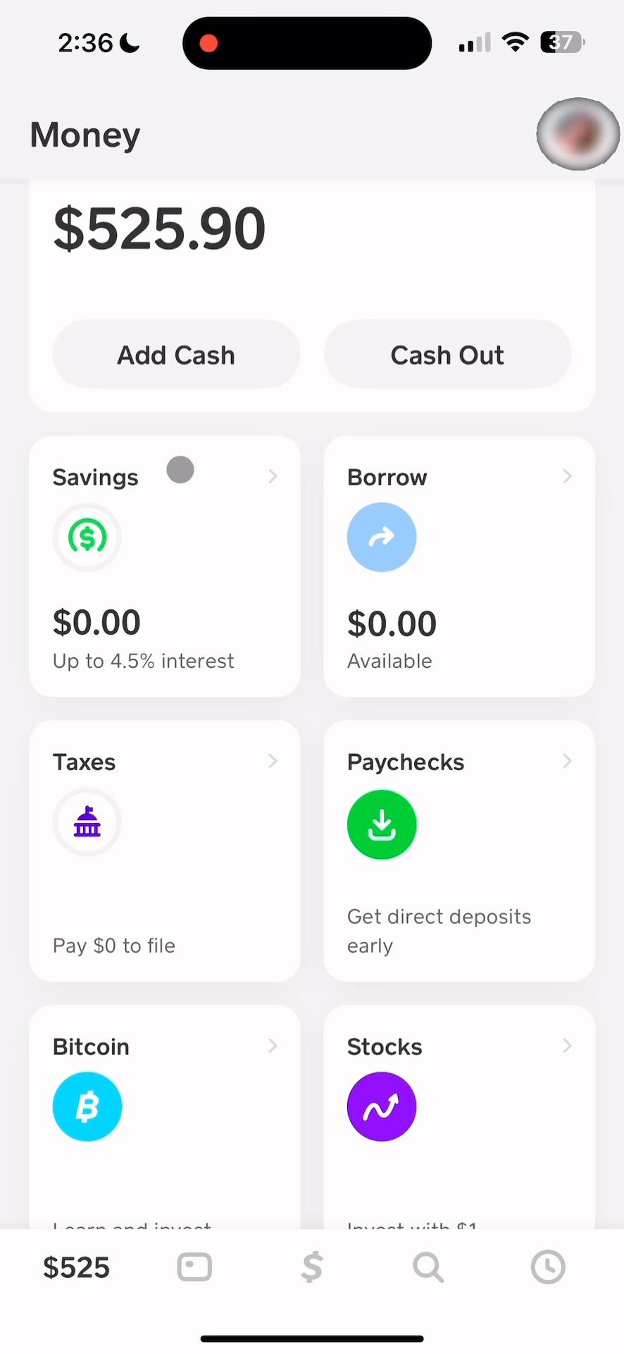 Setting a goal on Cash App video screenshot