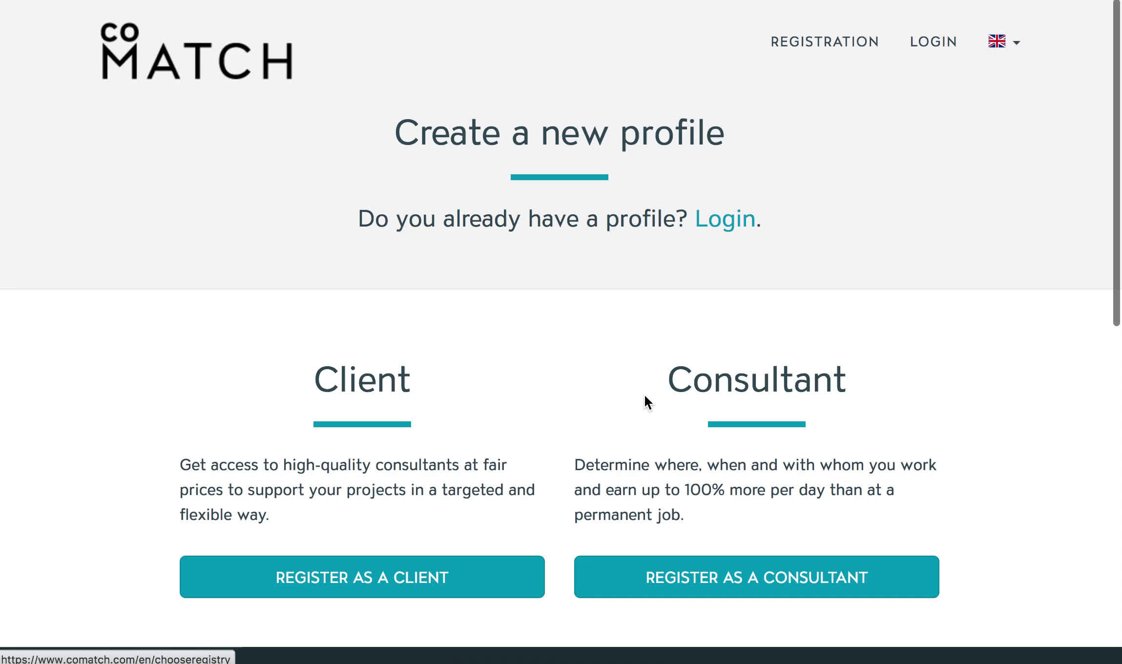 Applying as a company on Comatch video screenshot