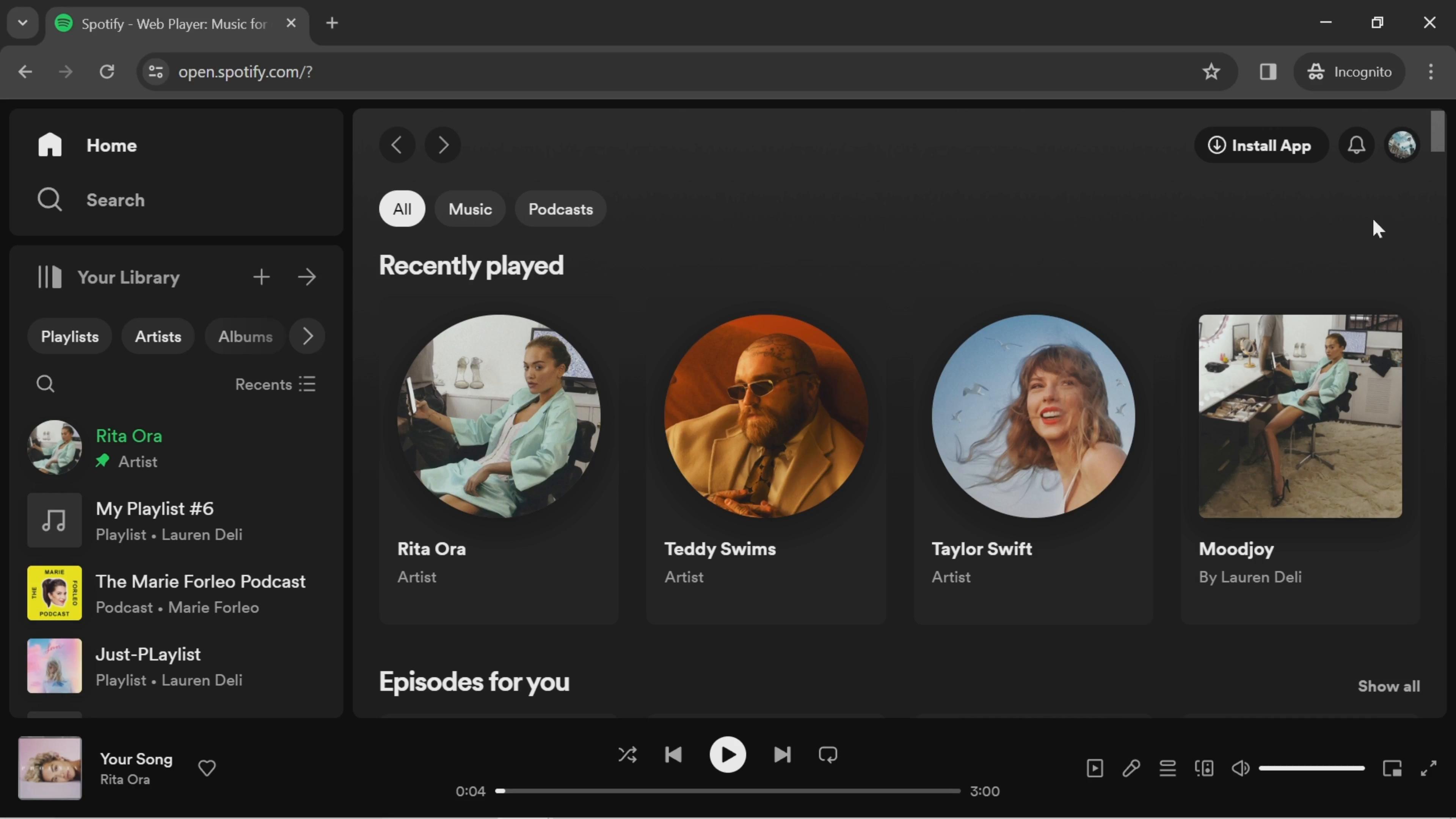 Removing a payment method on Spotify video screenshot