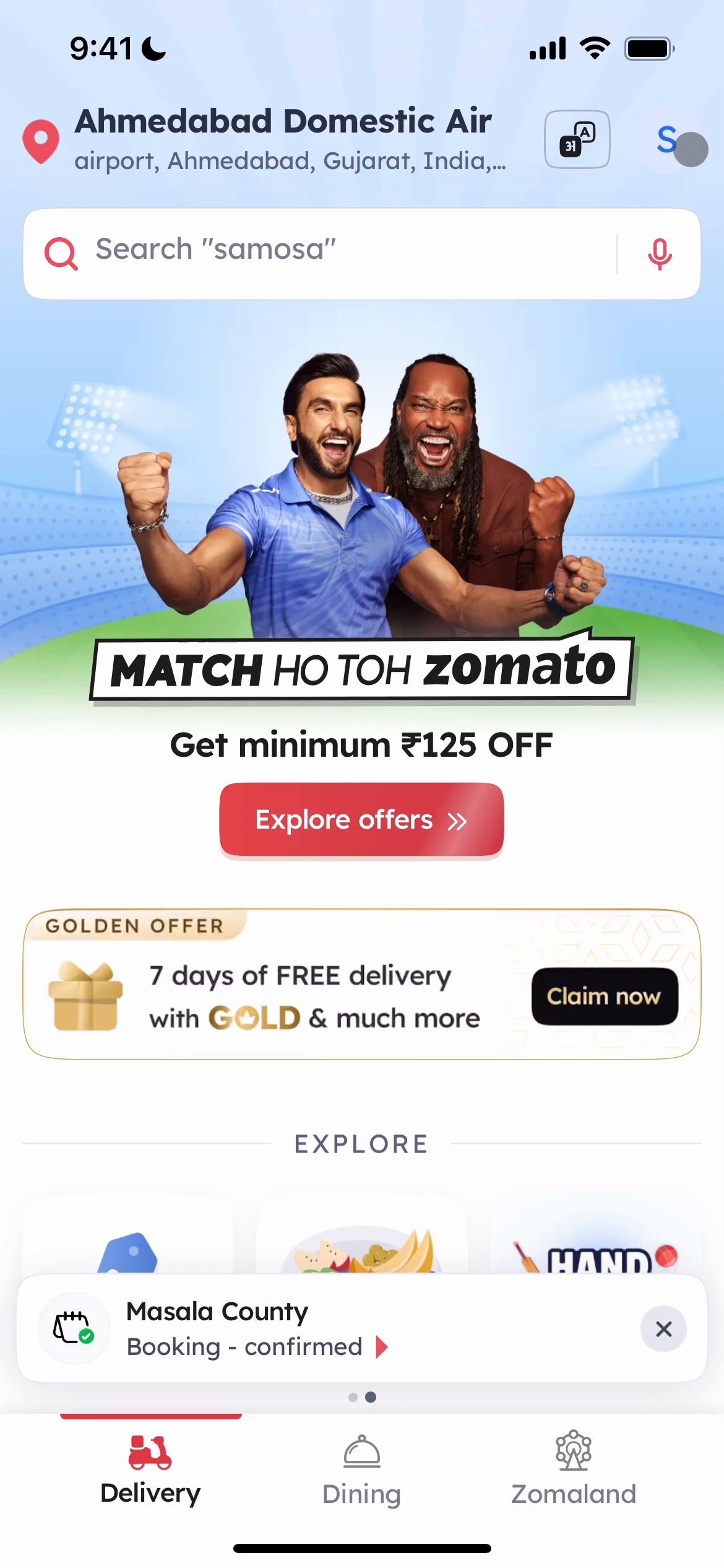 Cancelling an order on Zomato video screenshot