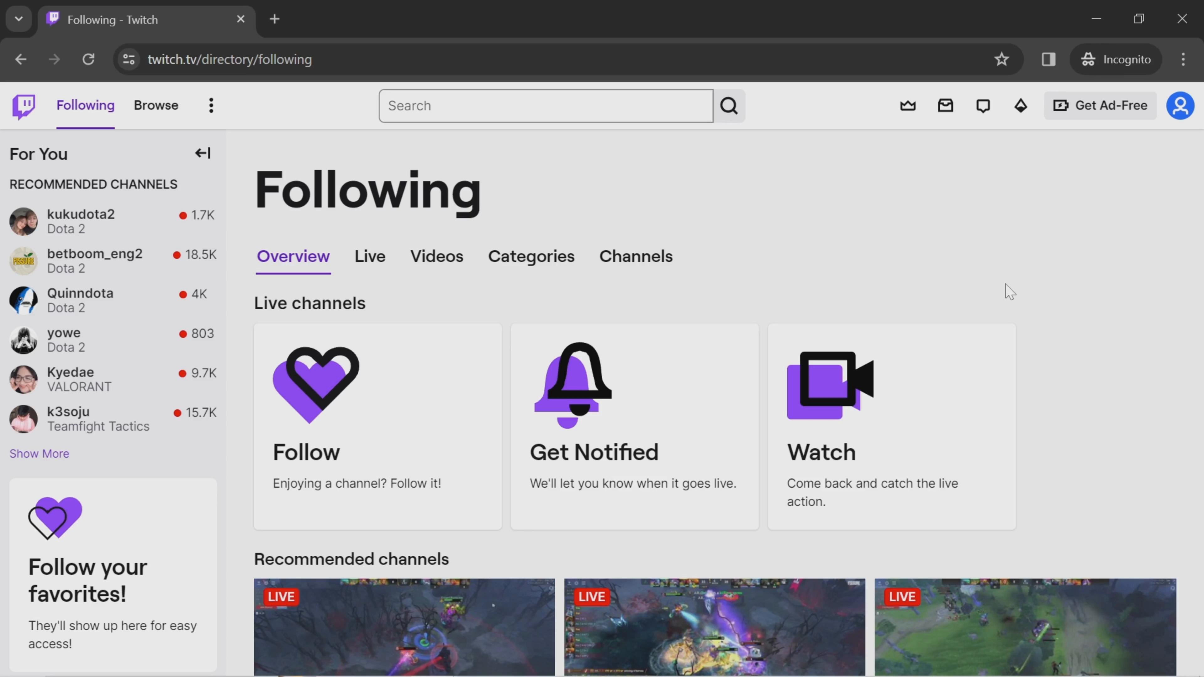 Updating your profile on Twitch video thumbnail