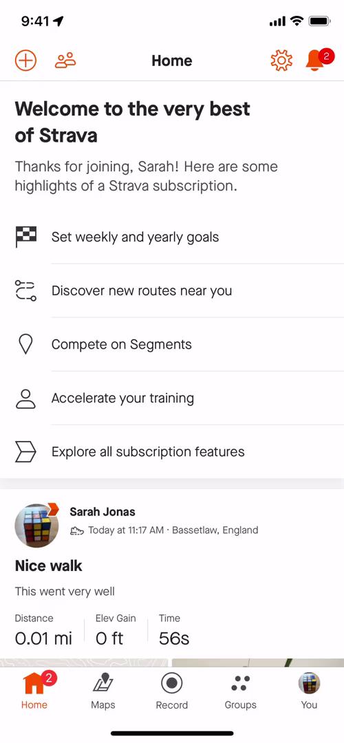 Creating a route on Strava video screenshot