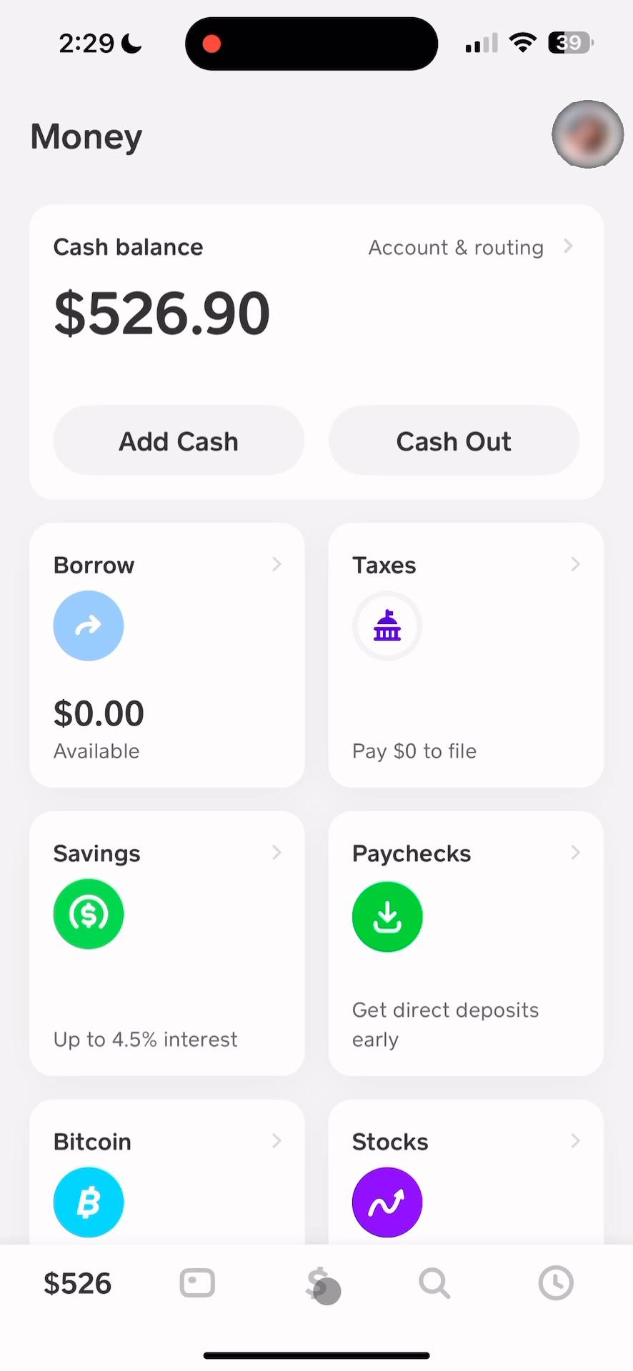 Requesting money on Cash App video screenshot
