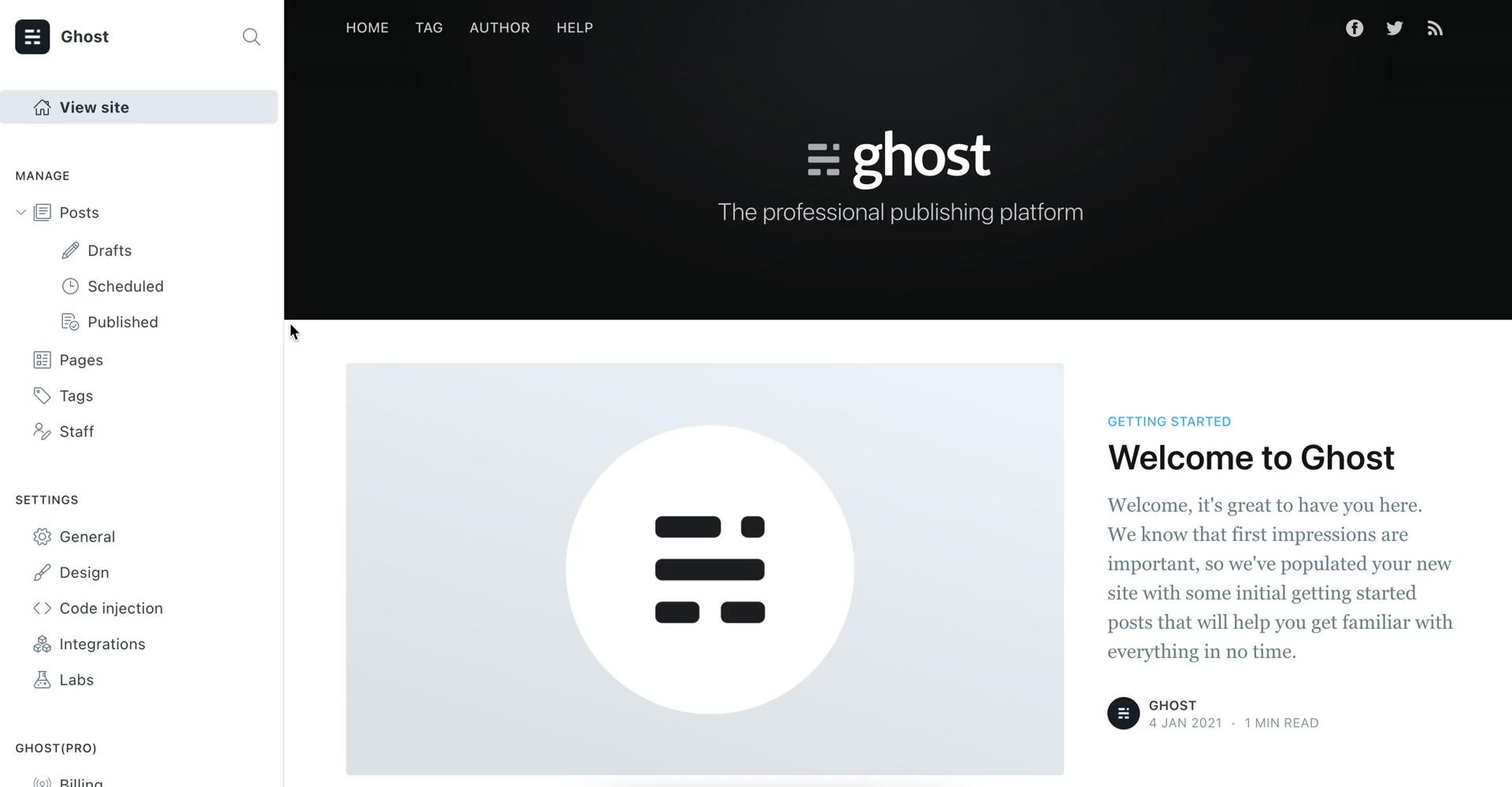 Creating a post on Ghost video screenshot