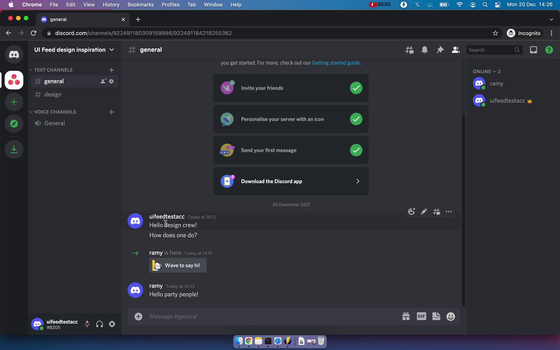 Screenshot of Updating your profile on Discord