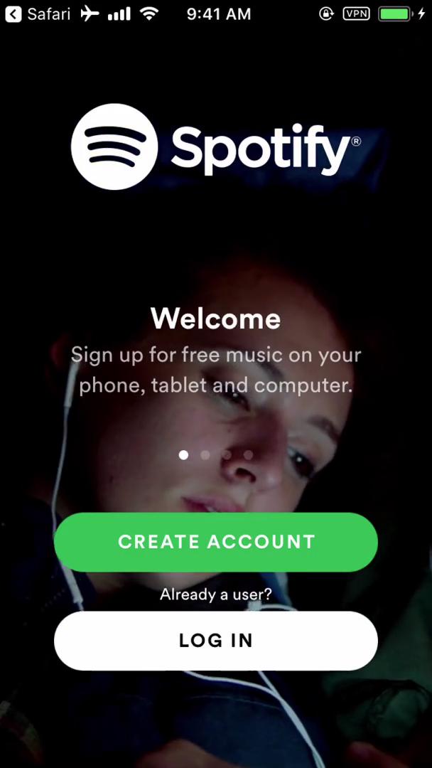 Password reset on Spotify video screenshot