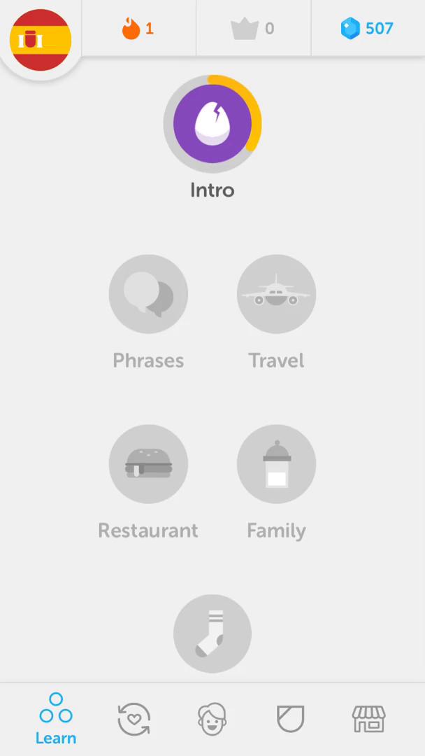 Completing a level on Duolingo video screenshot