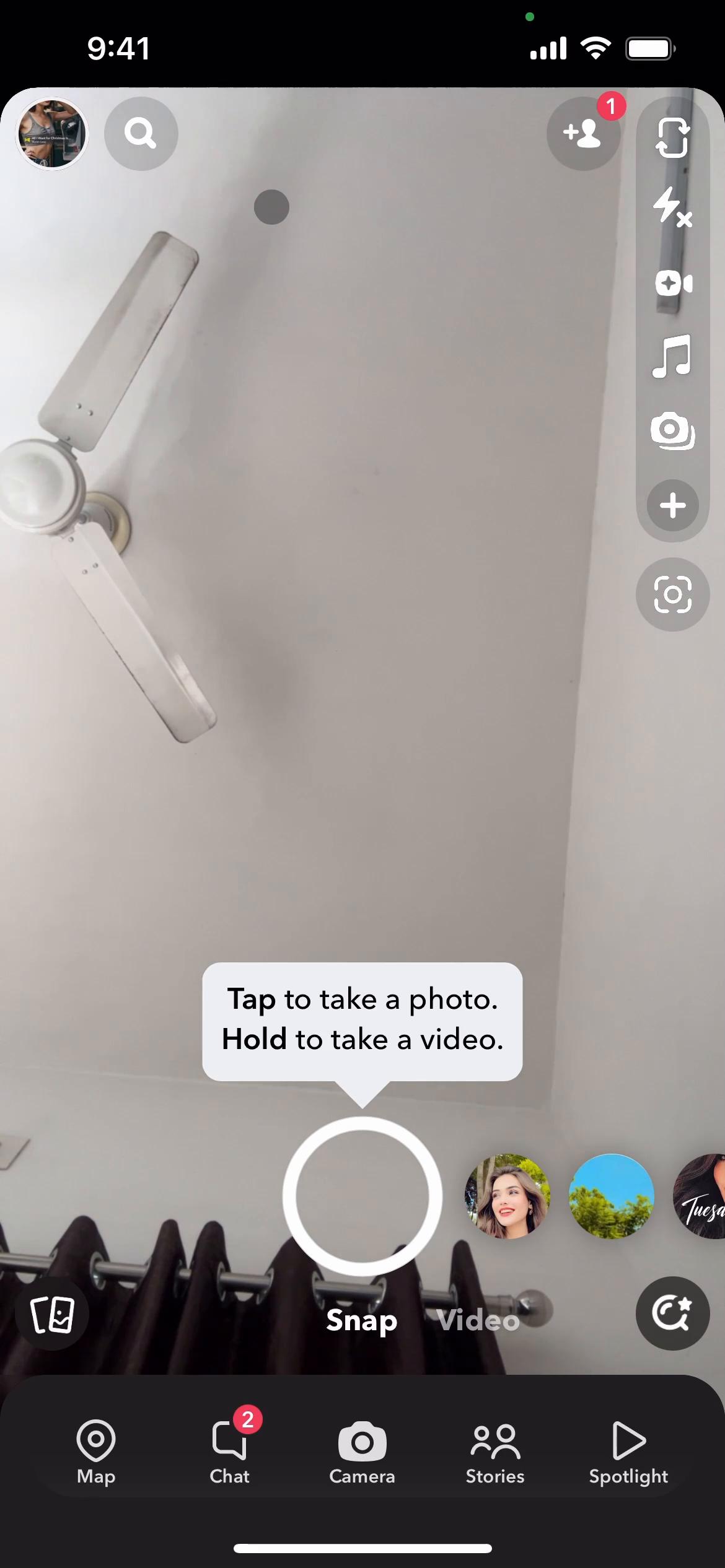 General browsing on Snapchat video screenshot