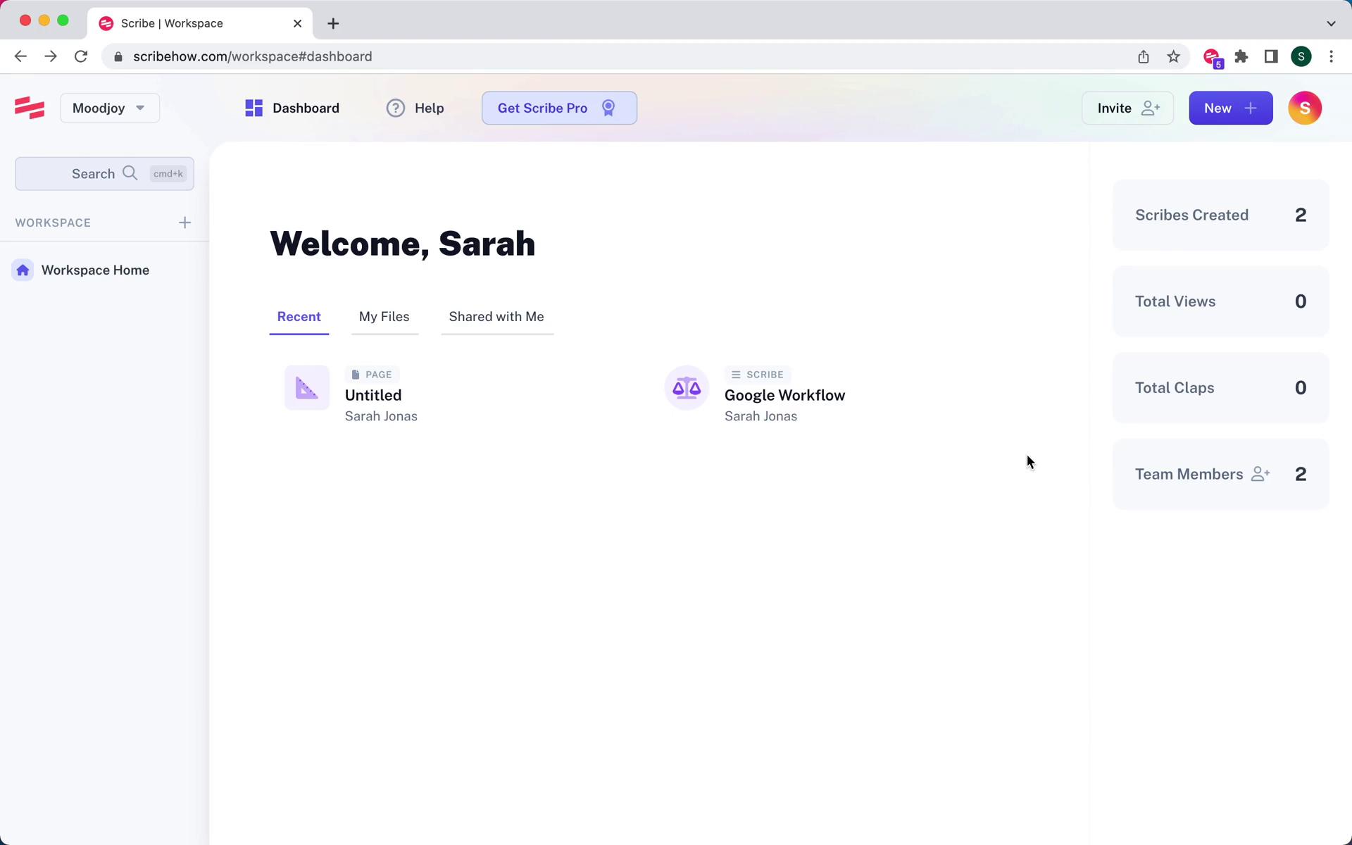 Creating guides on Scribe video screenshot