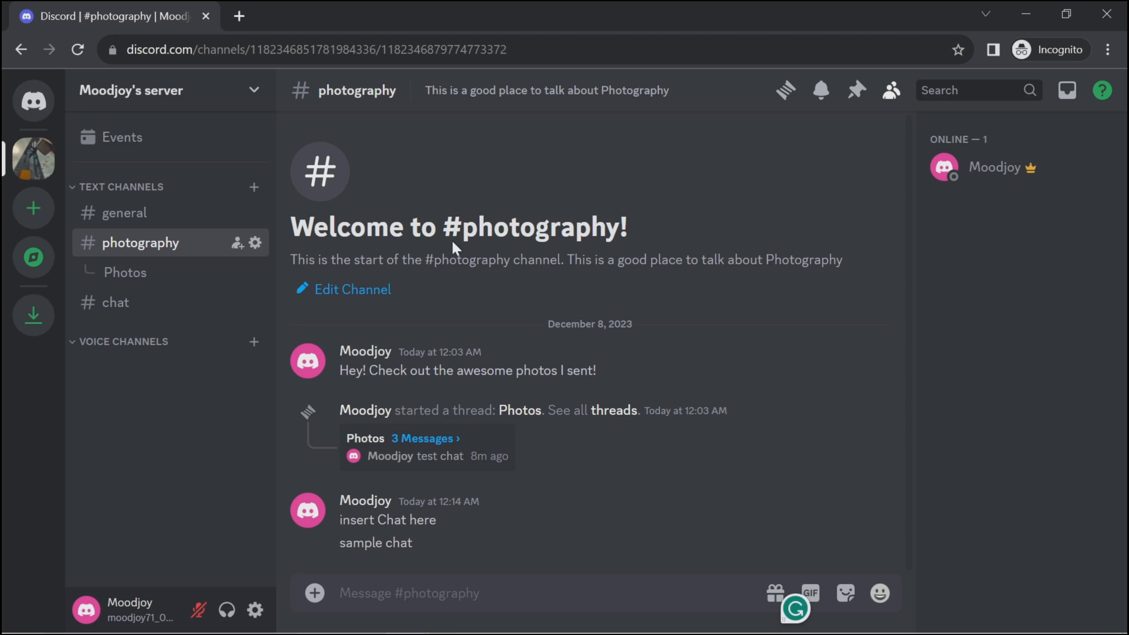 Creating an event on Discord video screenshot