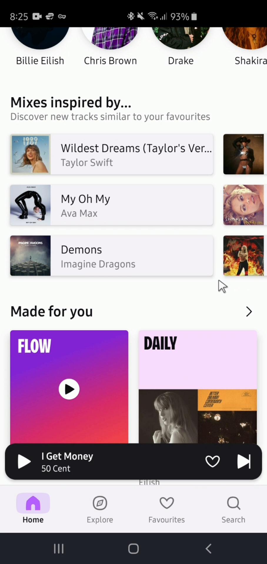 Adding favorites on Deezer video screenshot