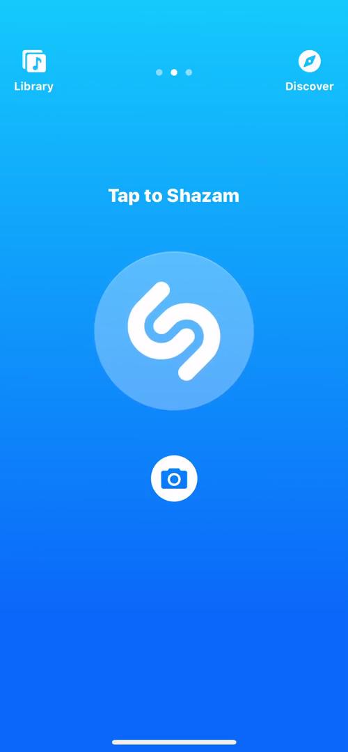 Screenshot of Searching on Shazam