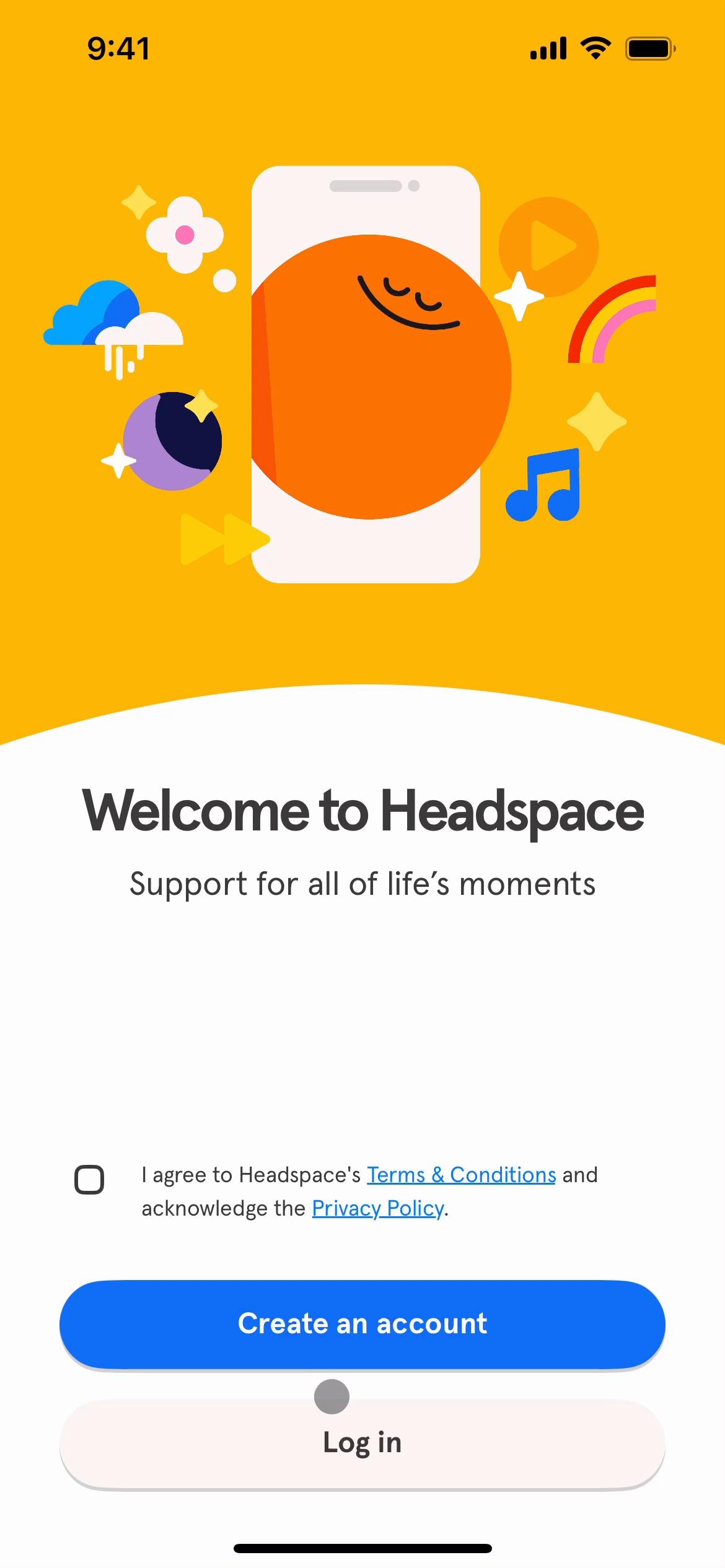 Resetting password on Headspace video thumbnail