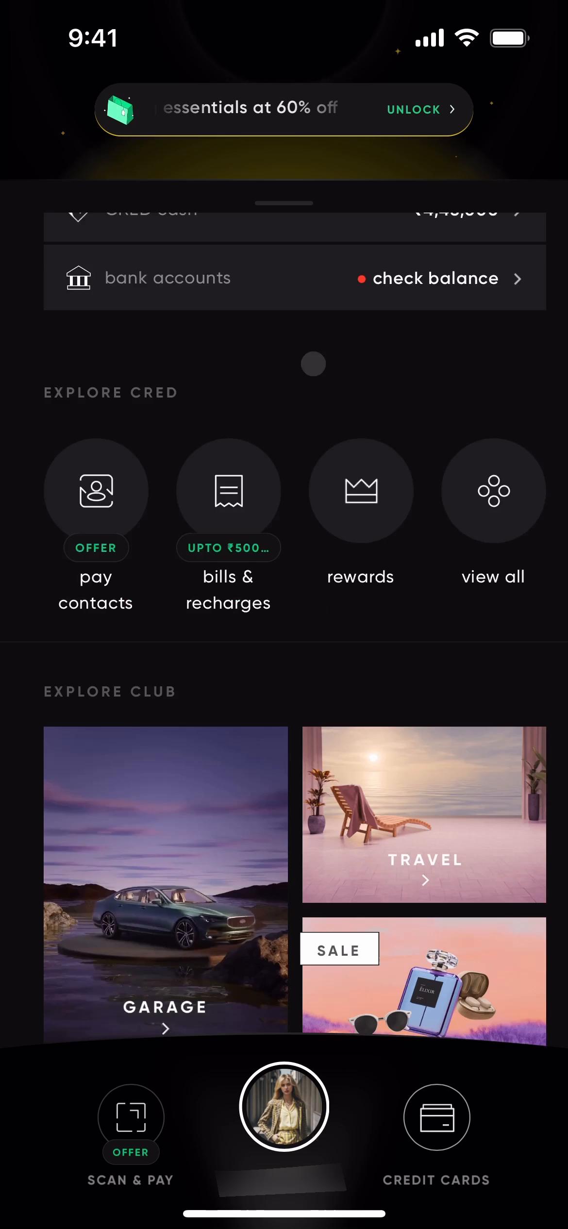 Screenshot of Booking a trip on CRED