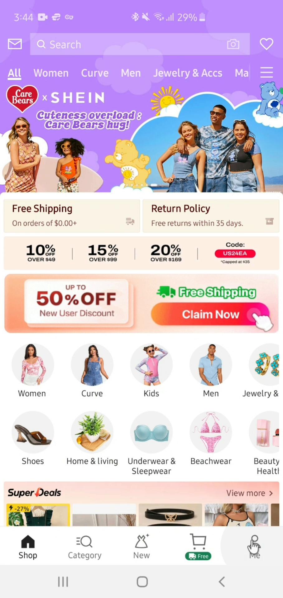 Updating your profile on Shein video screenshot