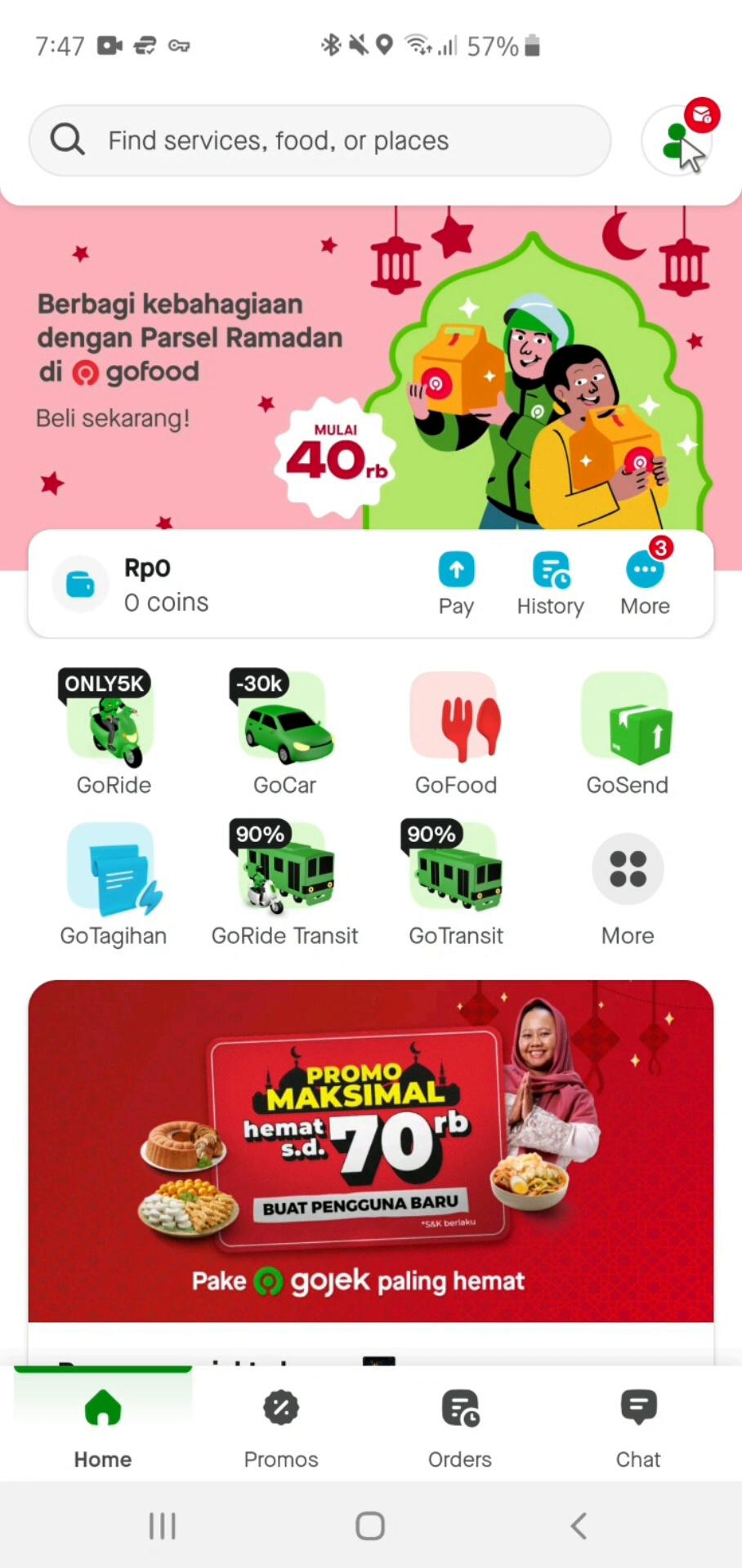 Screenshot of Setting a pin on Gojek
