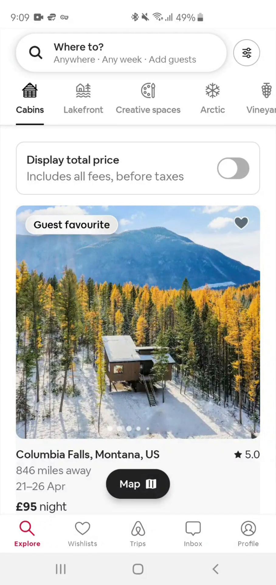 Screenshot of Saving on Airbnb