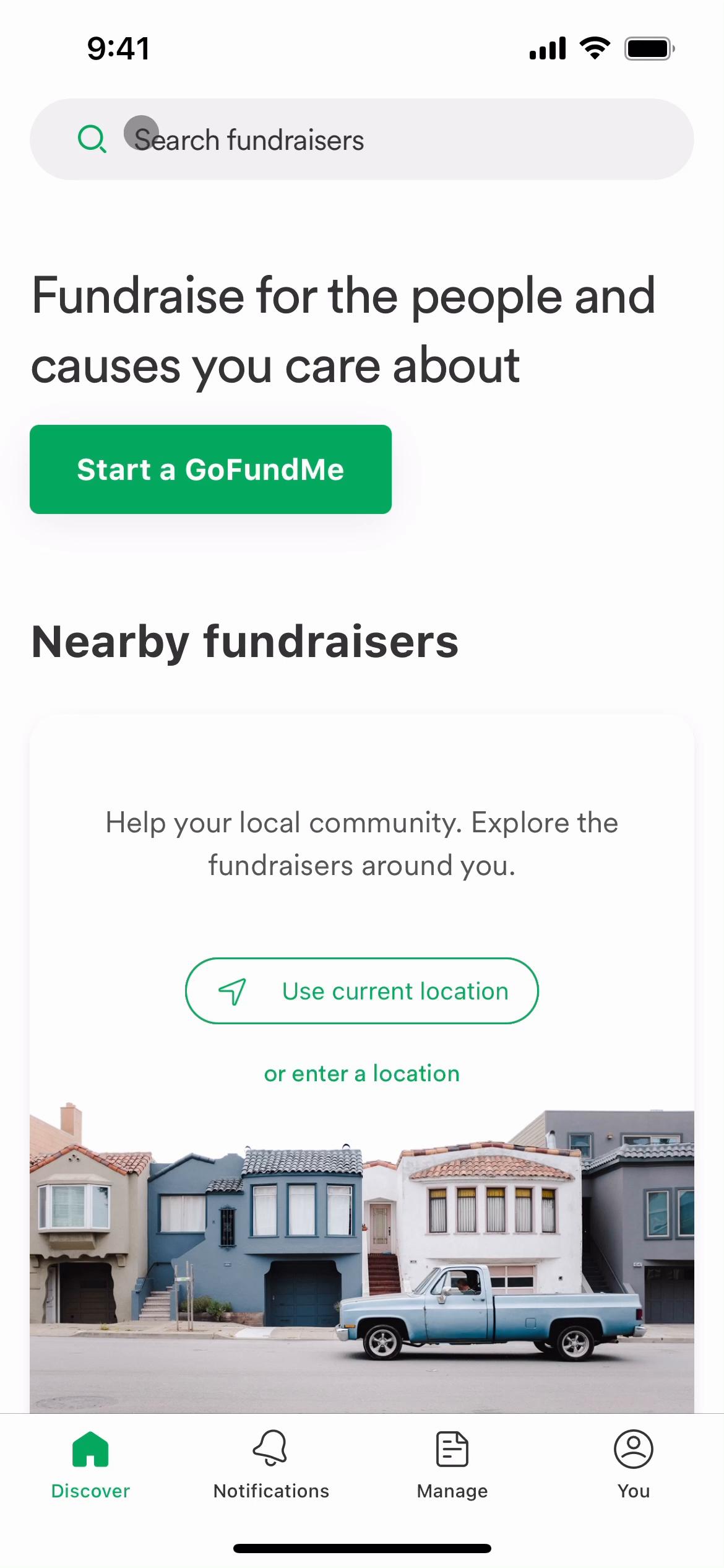 Screenshot of Donating on GoFundMe