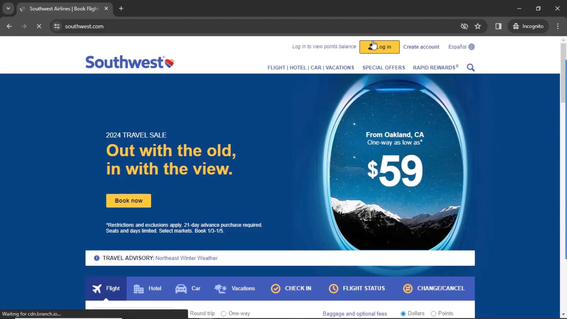 Logging in on Southwest Airlines video thumbnail