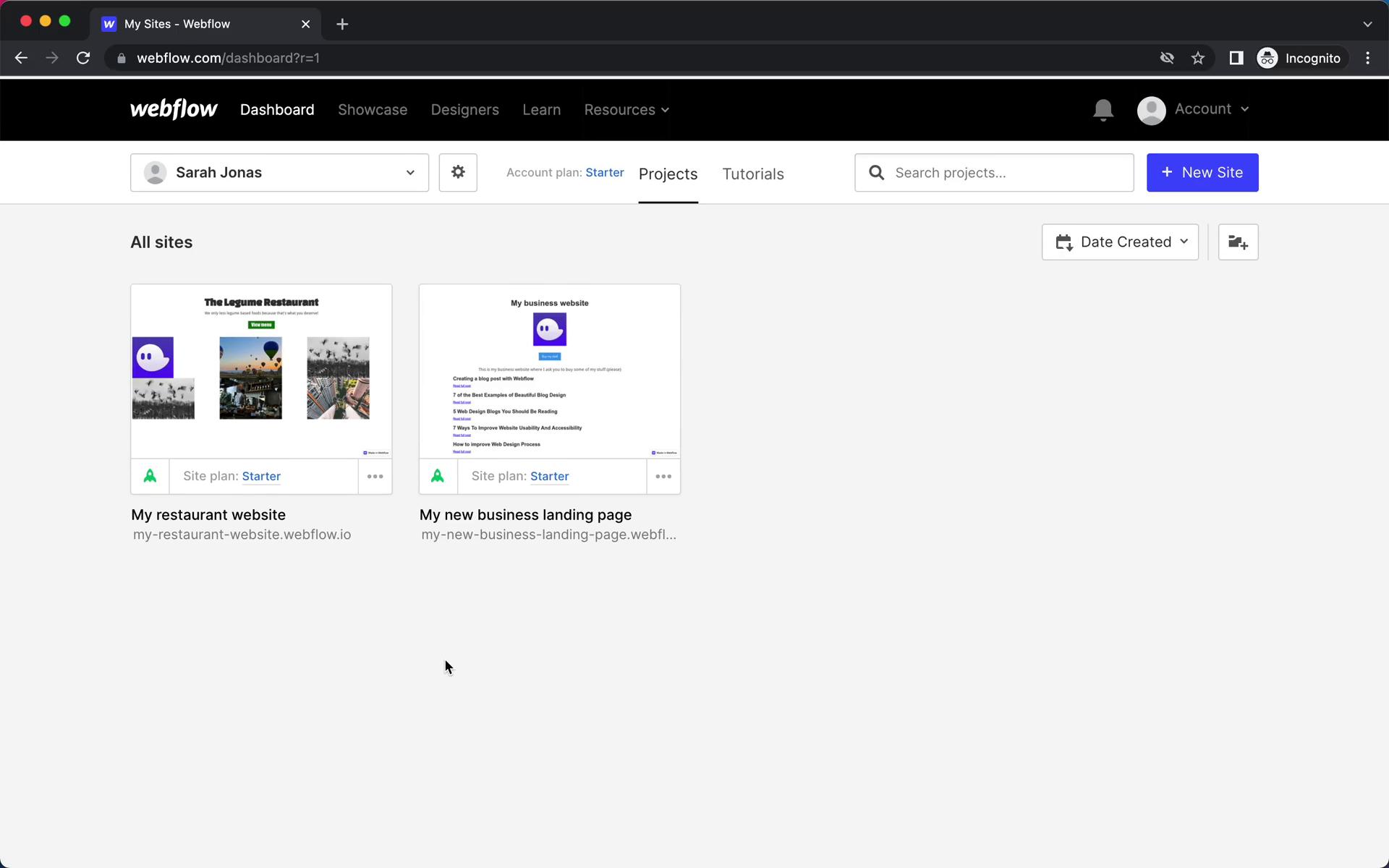 General browsing on Webflow video screenshot