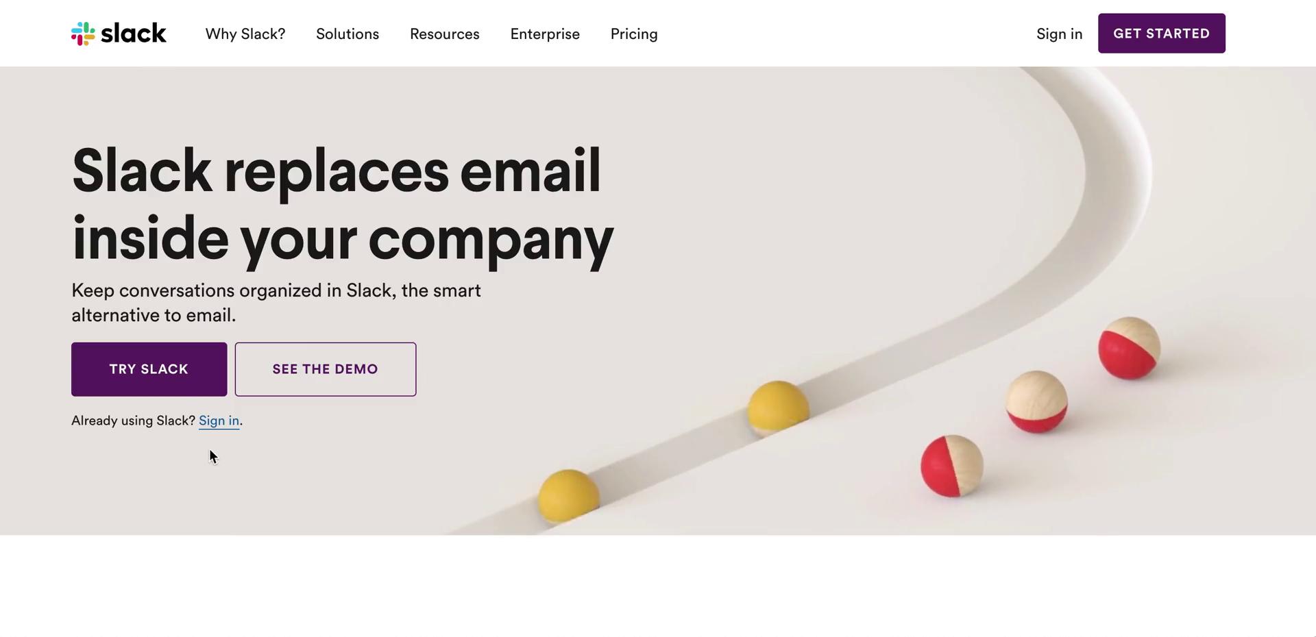 Screenshot of Onboarding on Slack