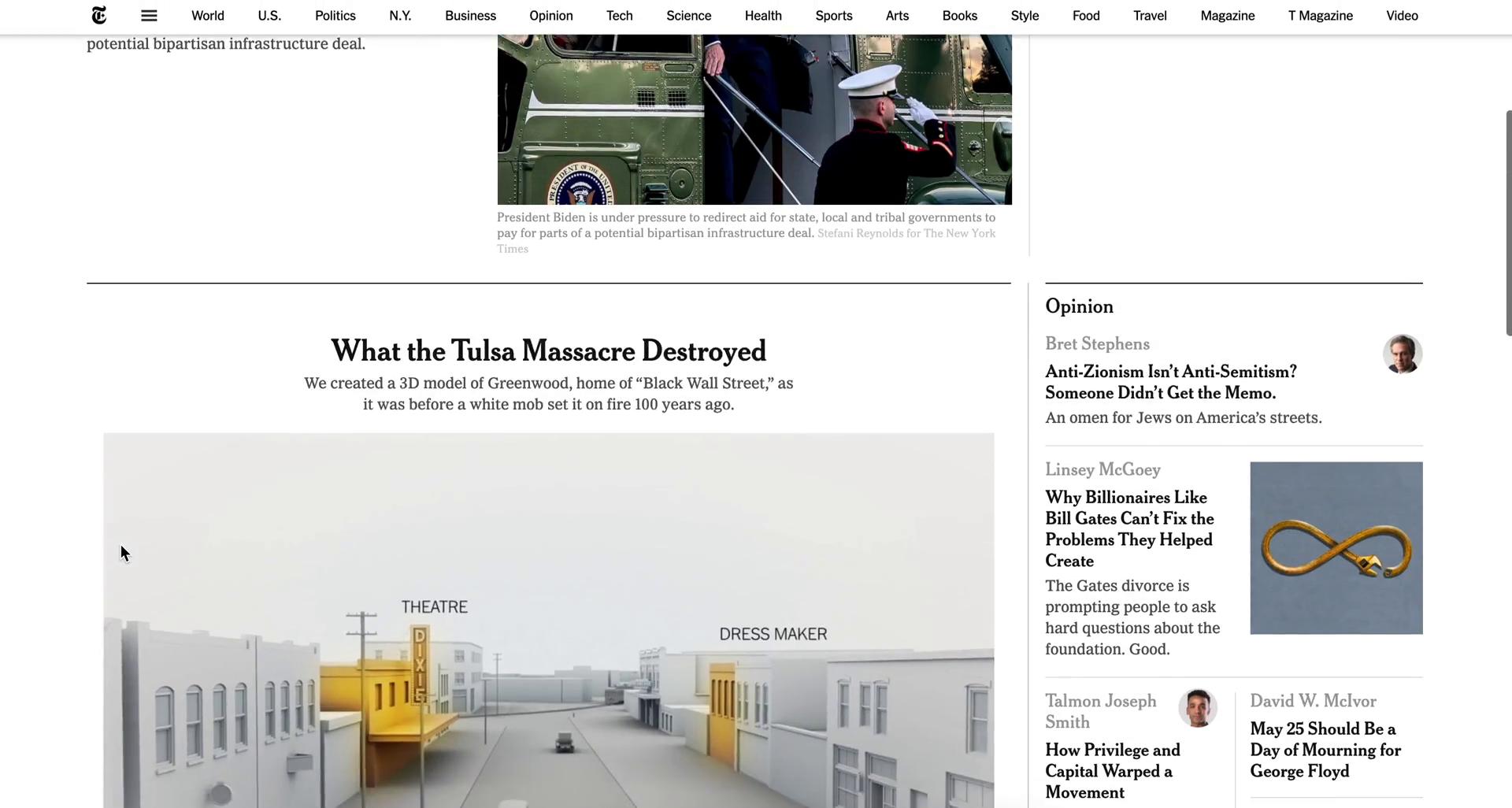 Screenshot of Onboarding on The New York Times
