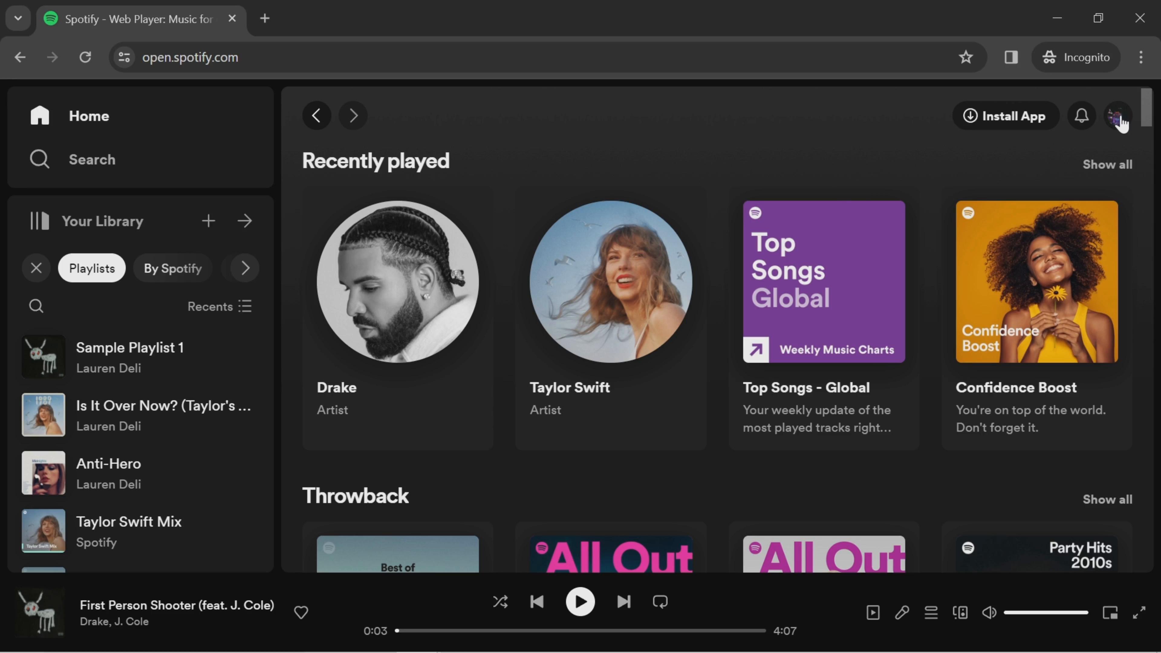 Screenshot of Downgrading your account on Spotify