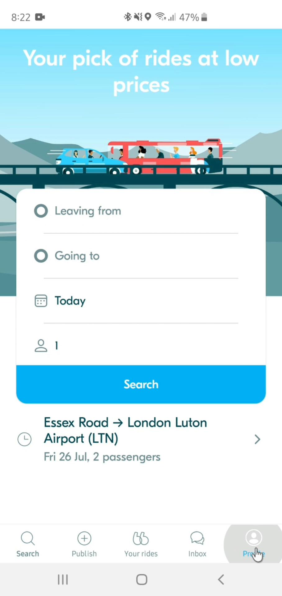 Adding postal address on BlaBlaCar video thumbnail