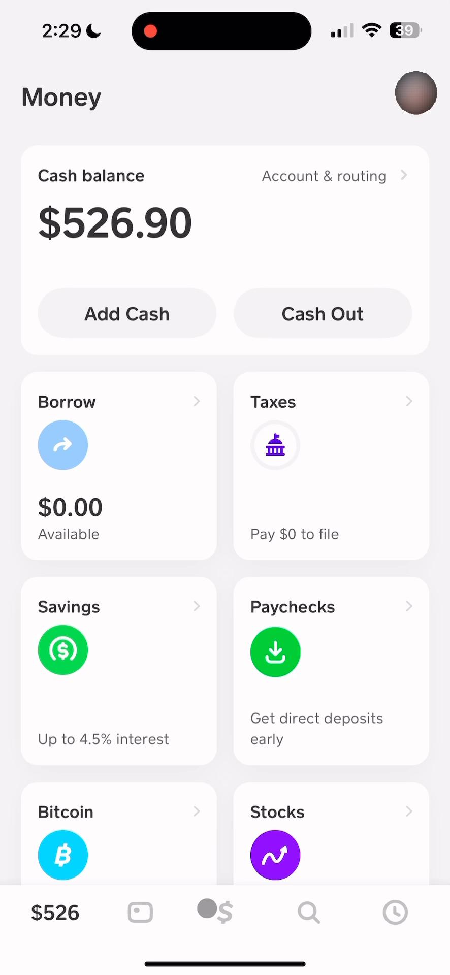 Sending money on Cash App video screenshot
