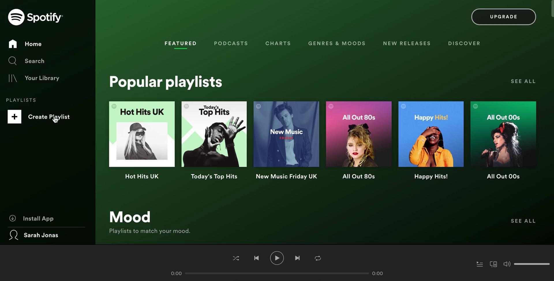 Creating a playlist on Spotify video screenshot