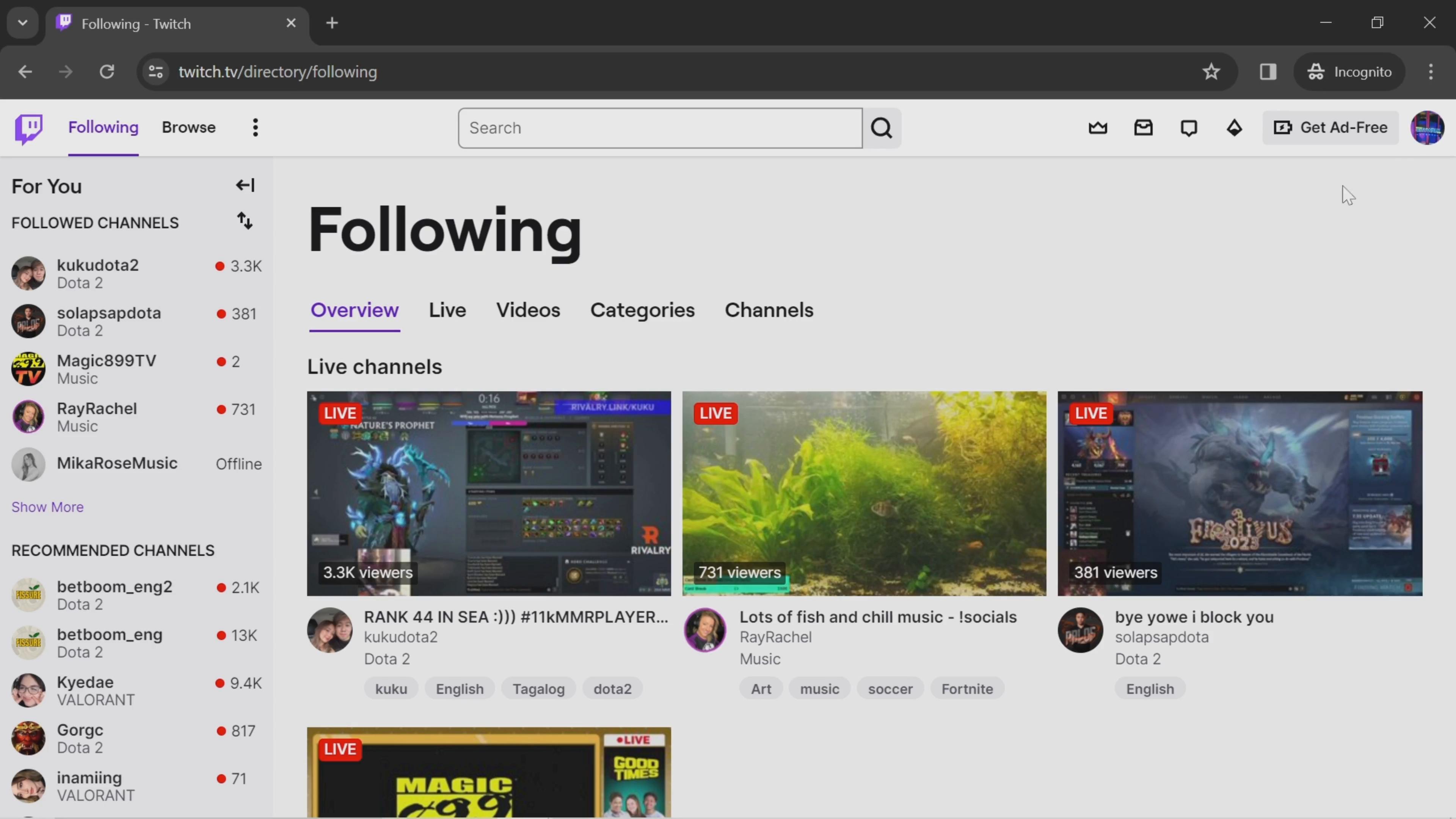 Adding extensions on Twitch video thumbnail