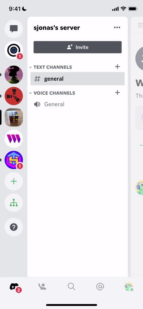 Screenshot of Creating a channel on Discord