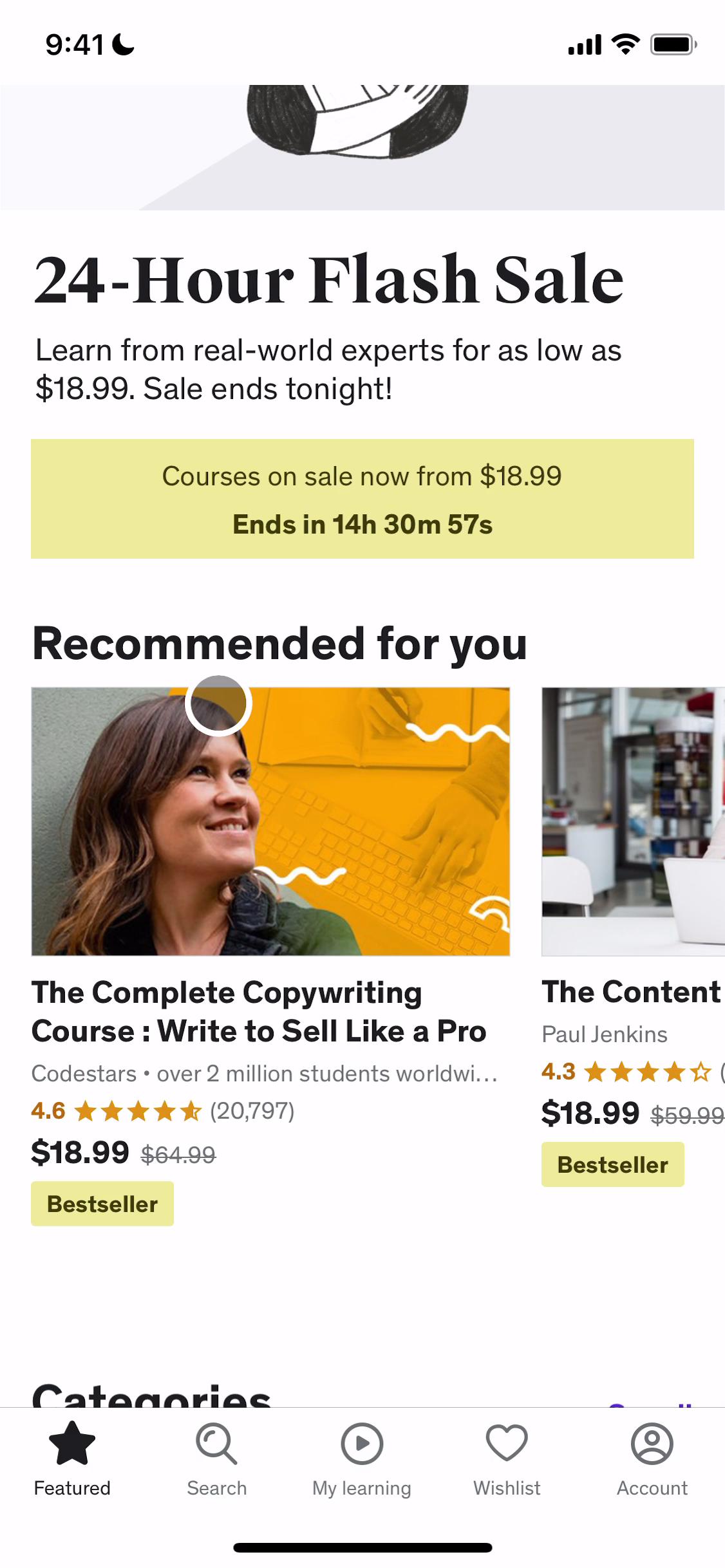 Learning on Udemy video screenshot