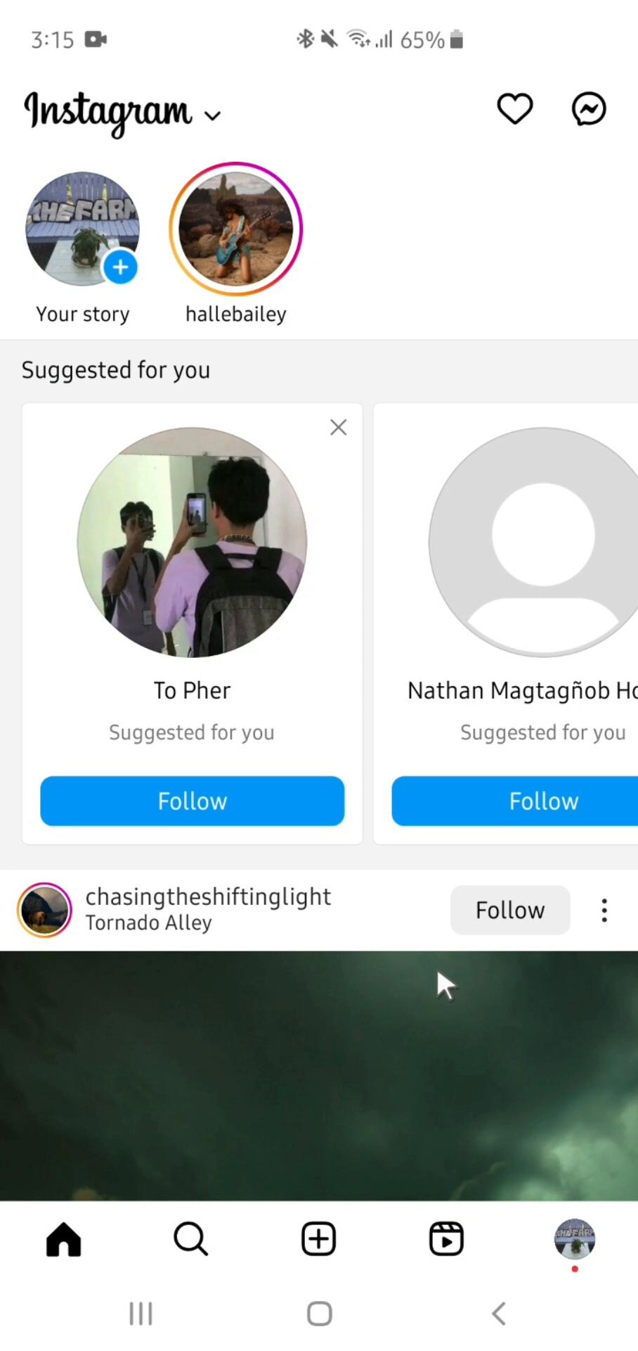 Blocking a user on Instagram video screenshot