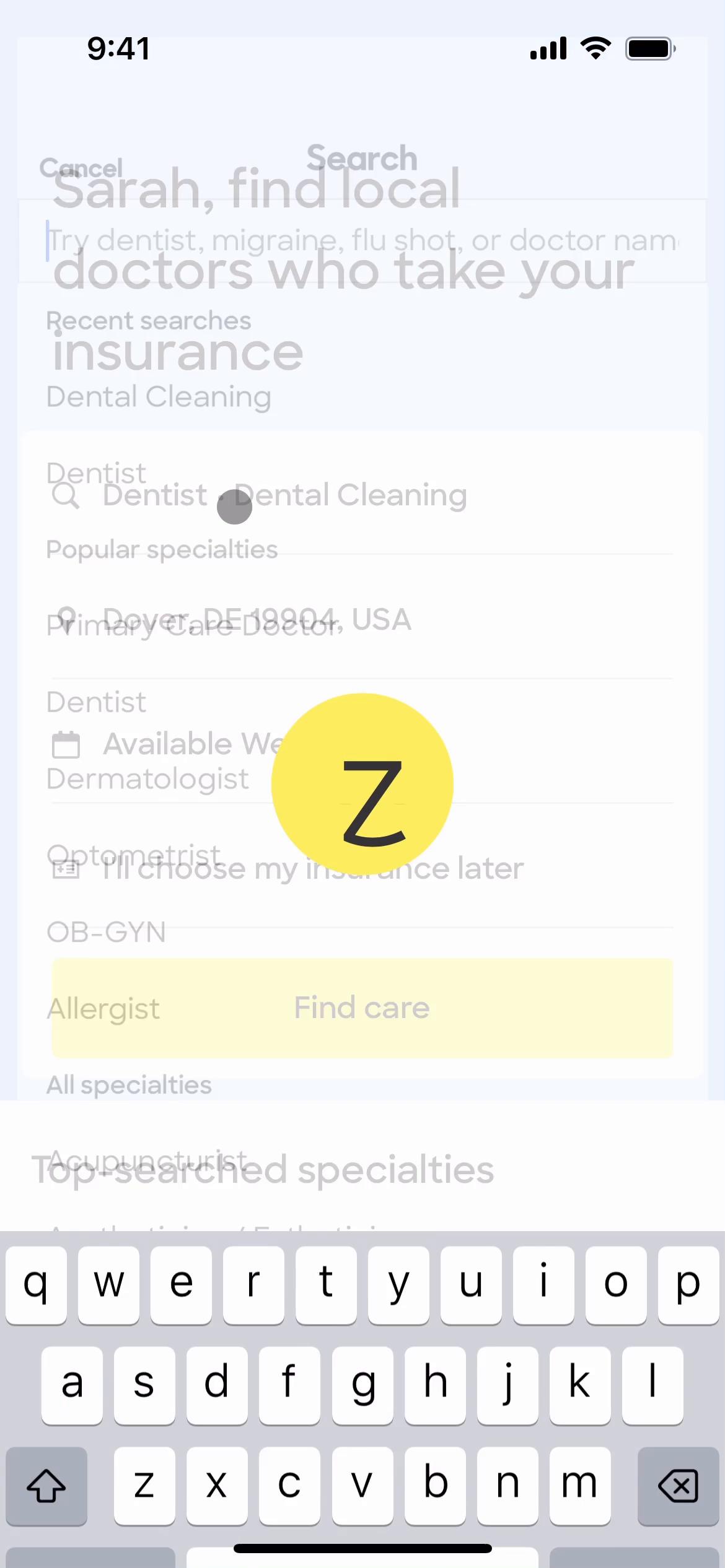 Booking an appointment on Zocdoc video thumbnail