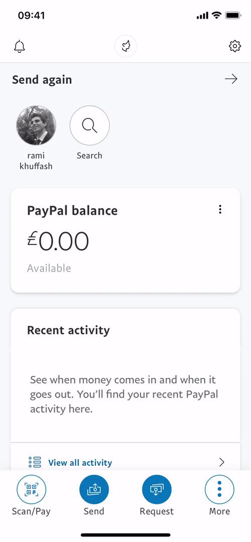 Requesting payment on PayPal video screenshot
