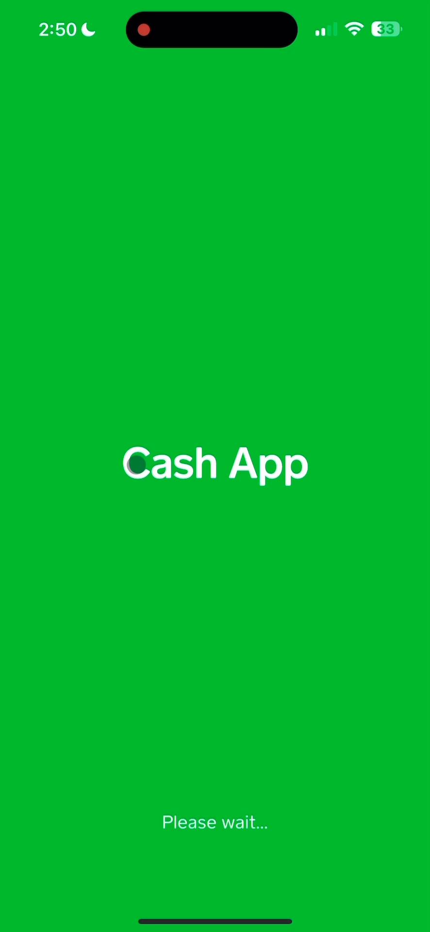 Logging in on Cash App video screenshot
