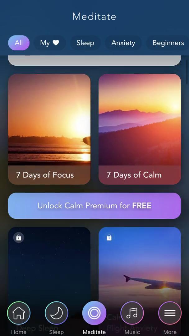 Upgrading your account on Calm video screenshot