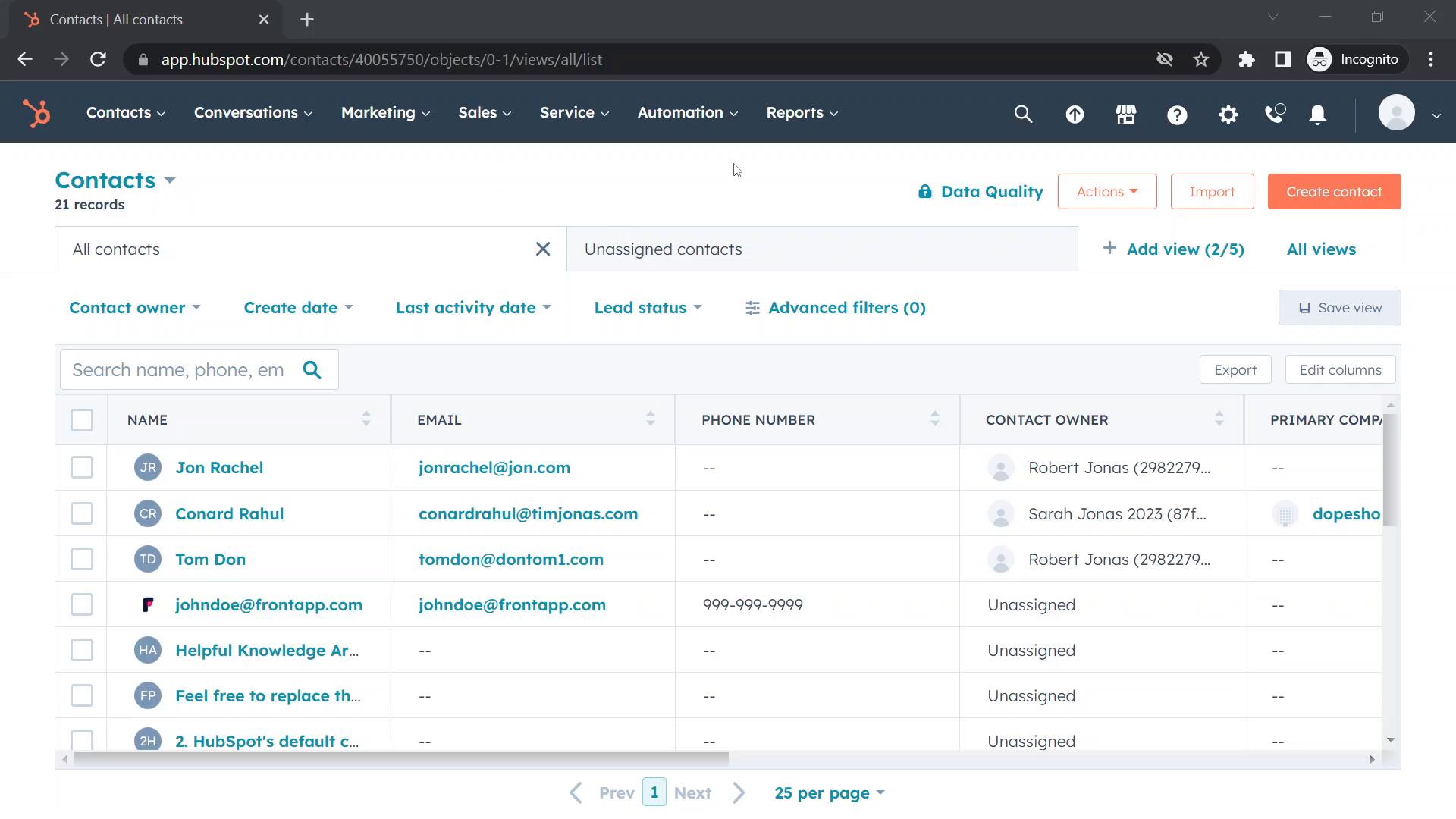 Screenshot of Upgrading your account on HubSpot CRM
