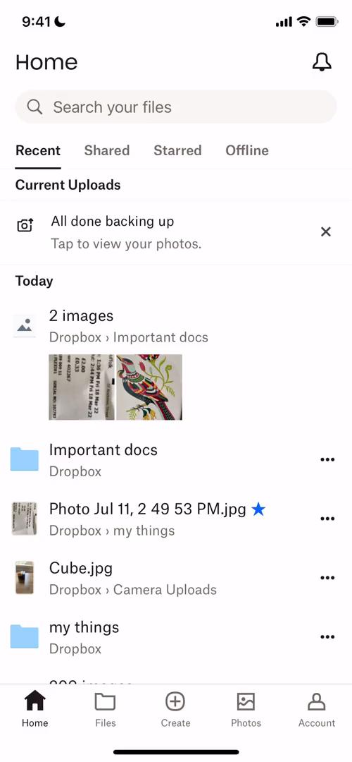 General browsing on Dropbox video screenshot