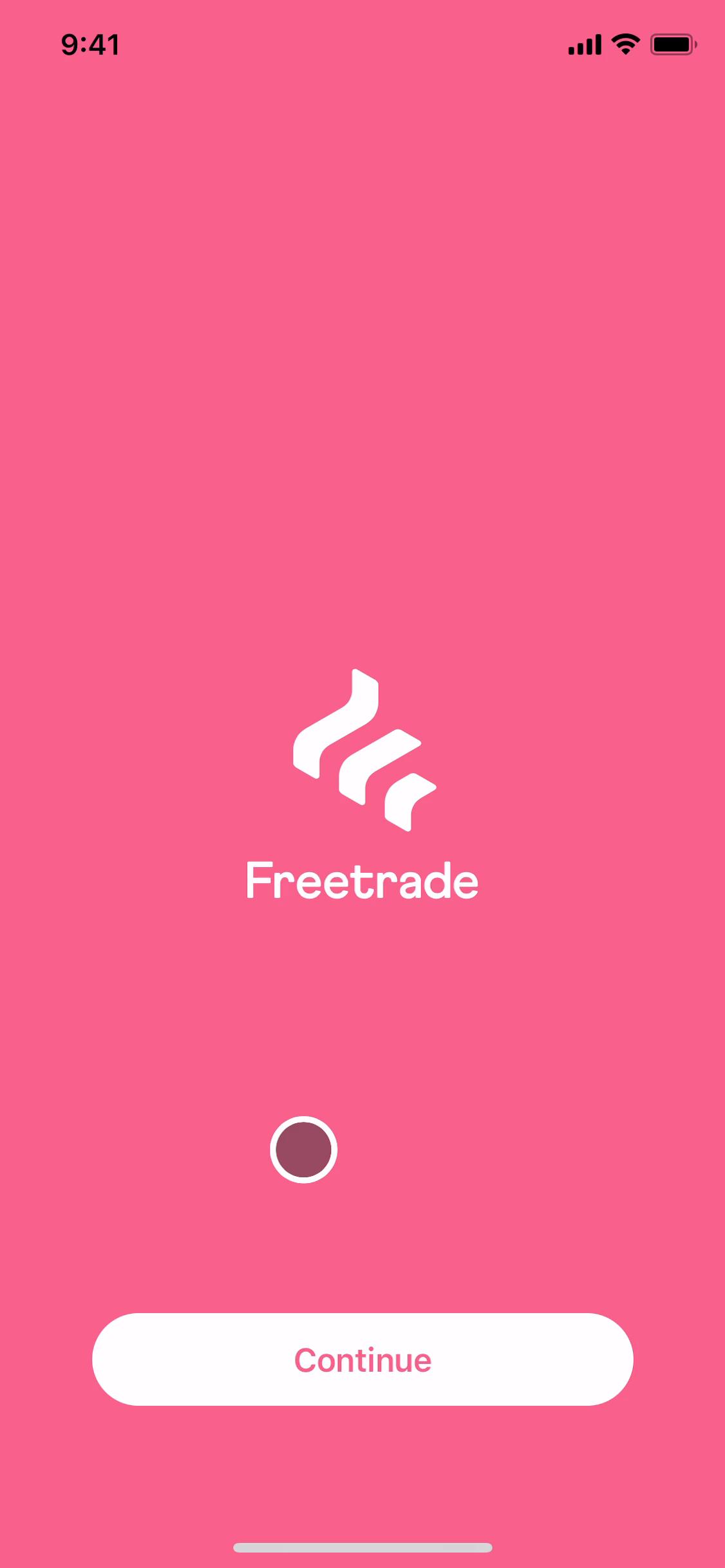 Screenshot of Onboarding on Freetrade