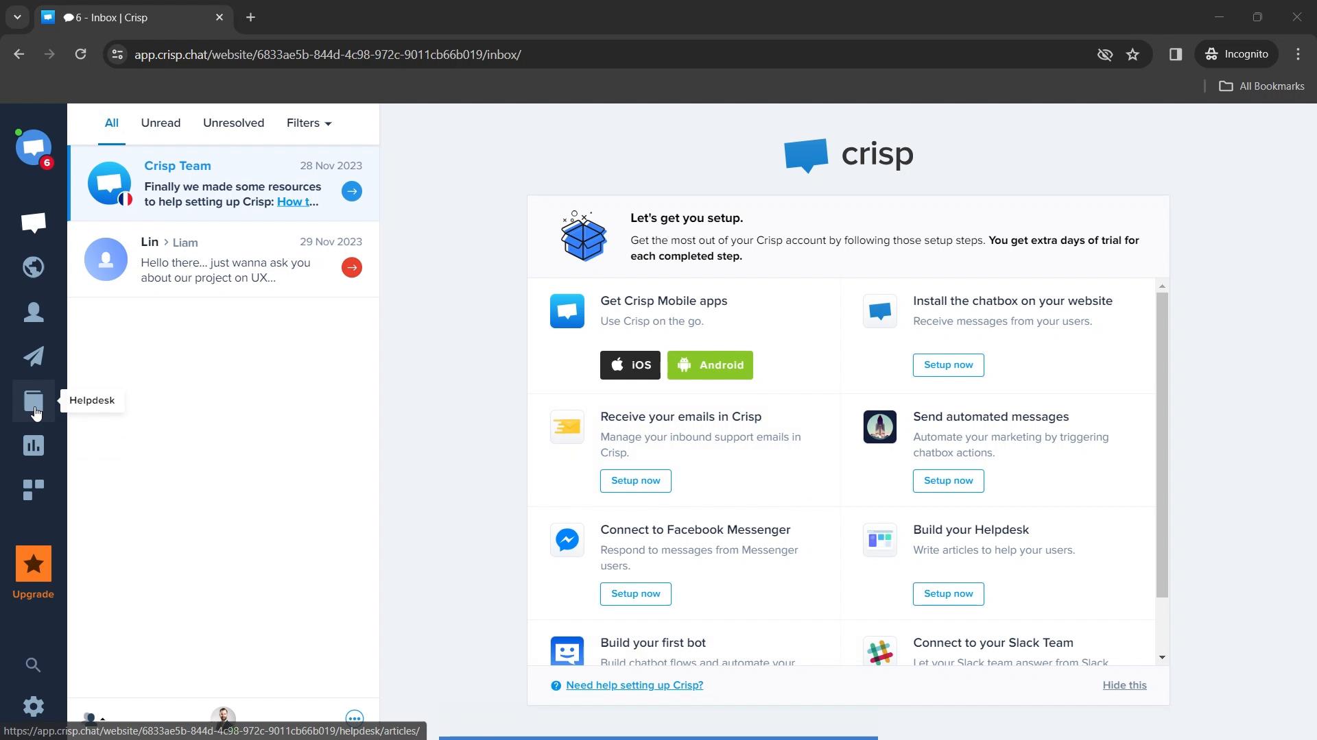 Creating a knowledge base on Crisp video screenshot
