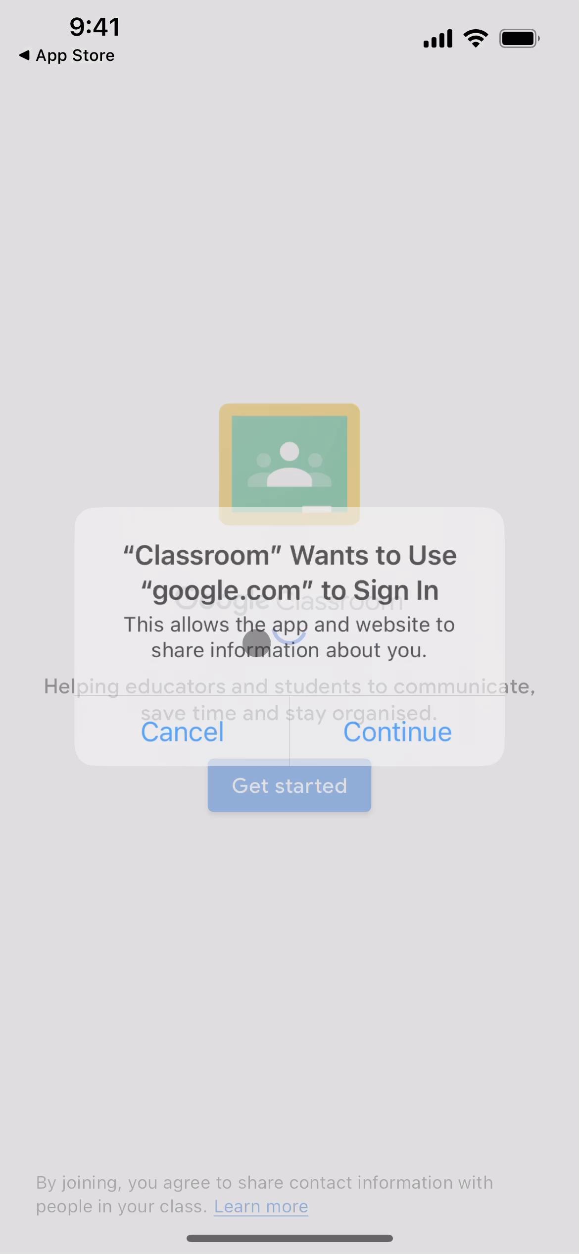 Logging in on Google Classroom video screenshot
