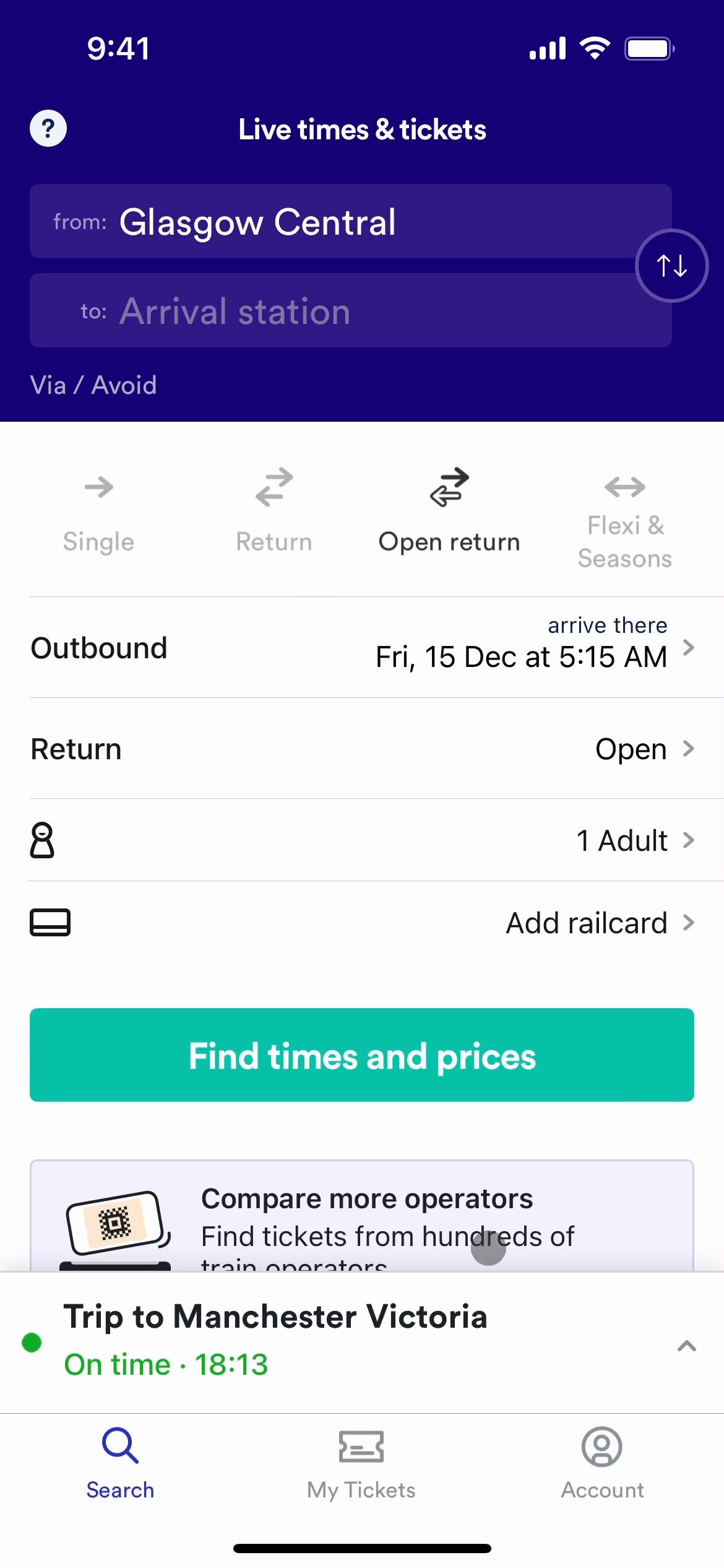 Adding payment details on Trainline video screenshot