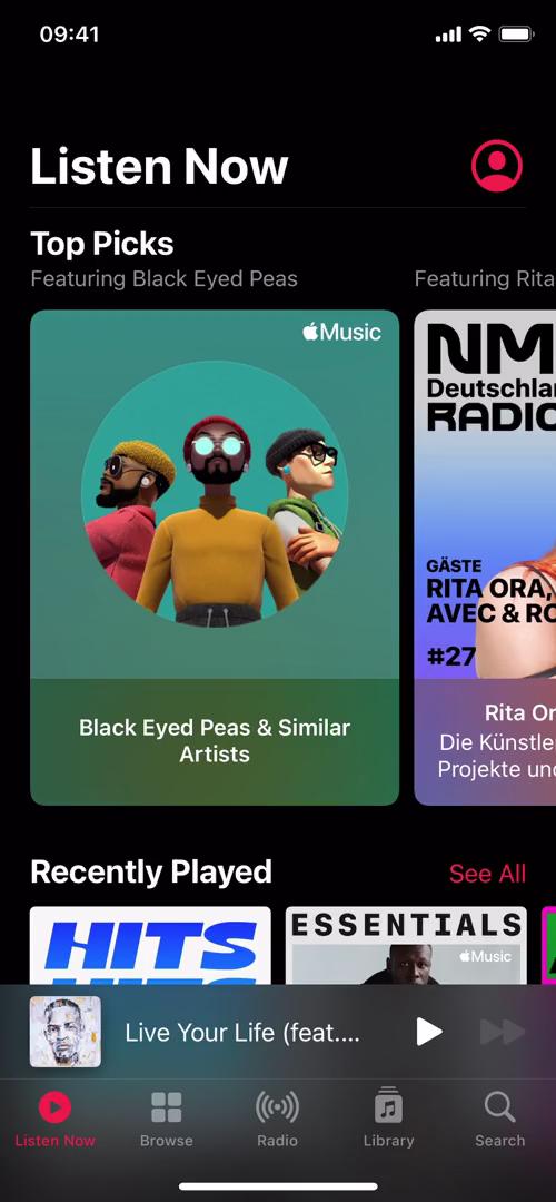General browsing on Apple Music video screenshot