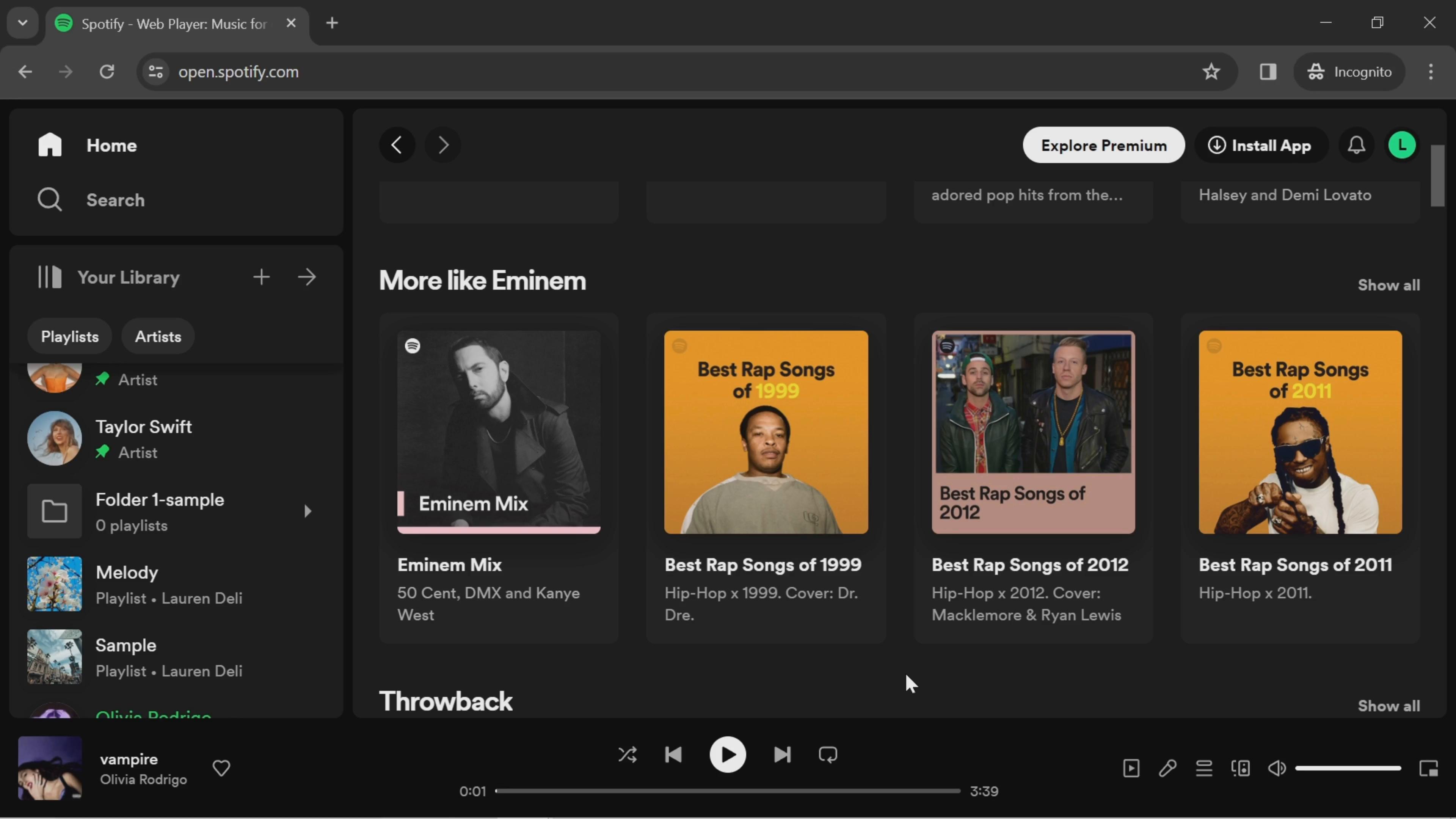 Screenshot of Changing password on Spotify