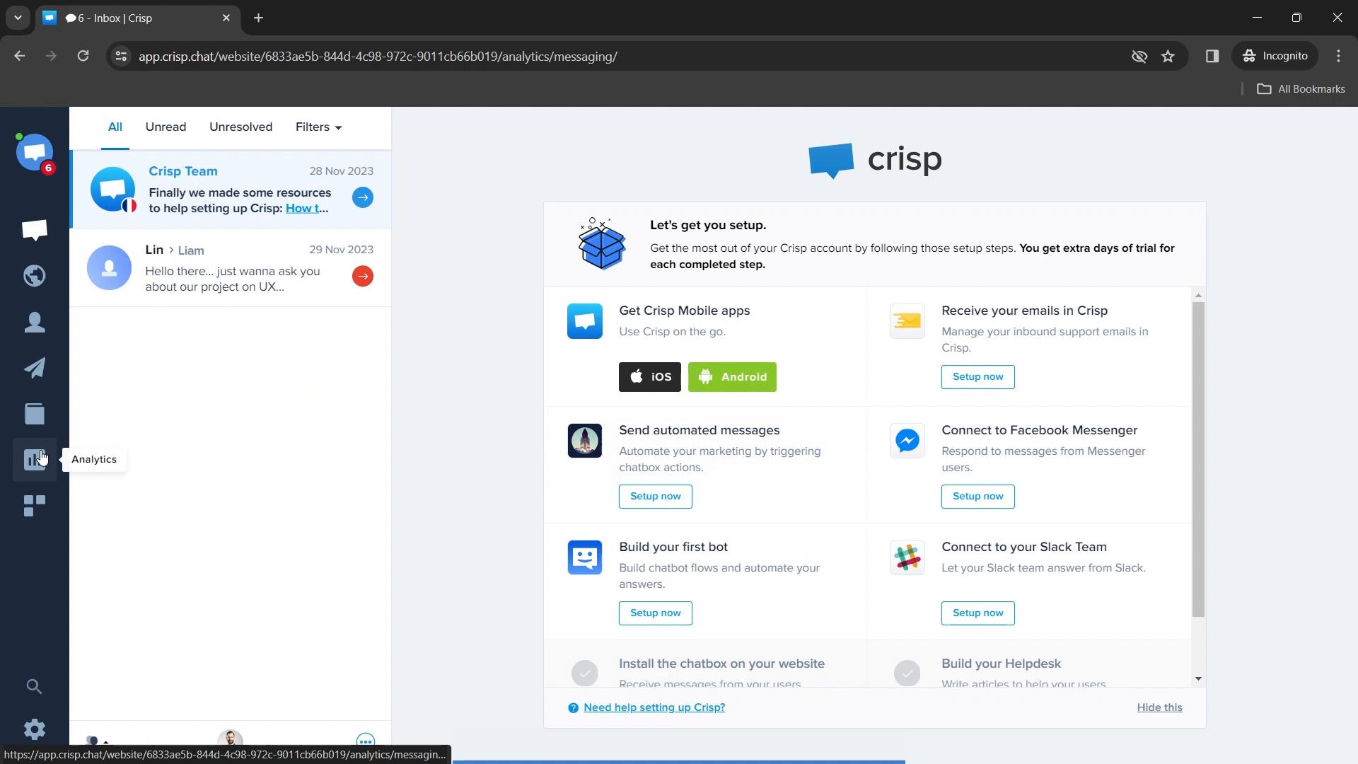 Downloading a report on Crisp video screenshot