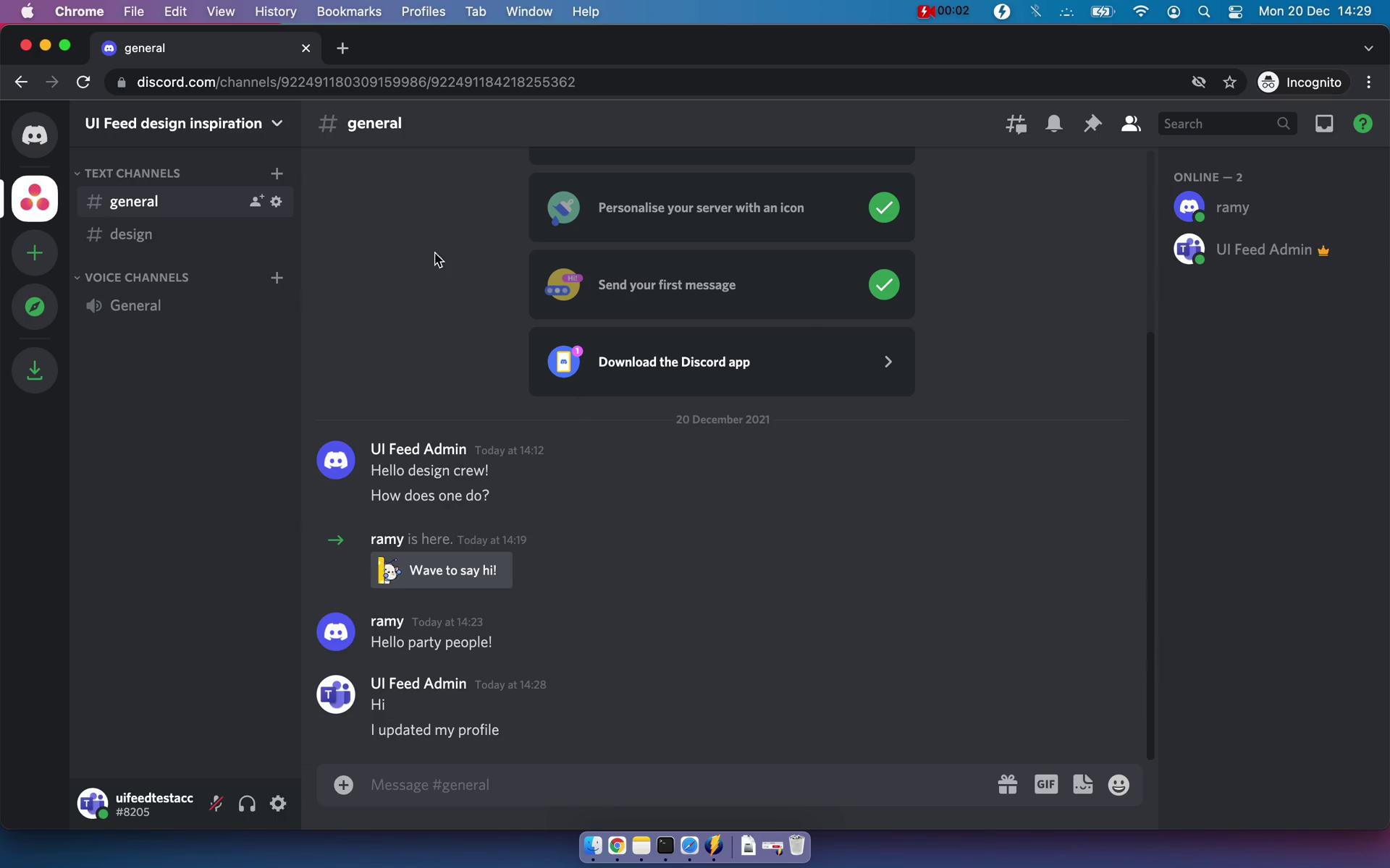 Screenshot of Creating an event on Discord