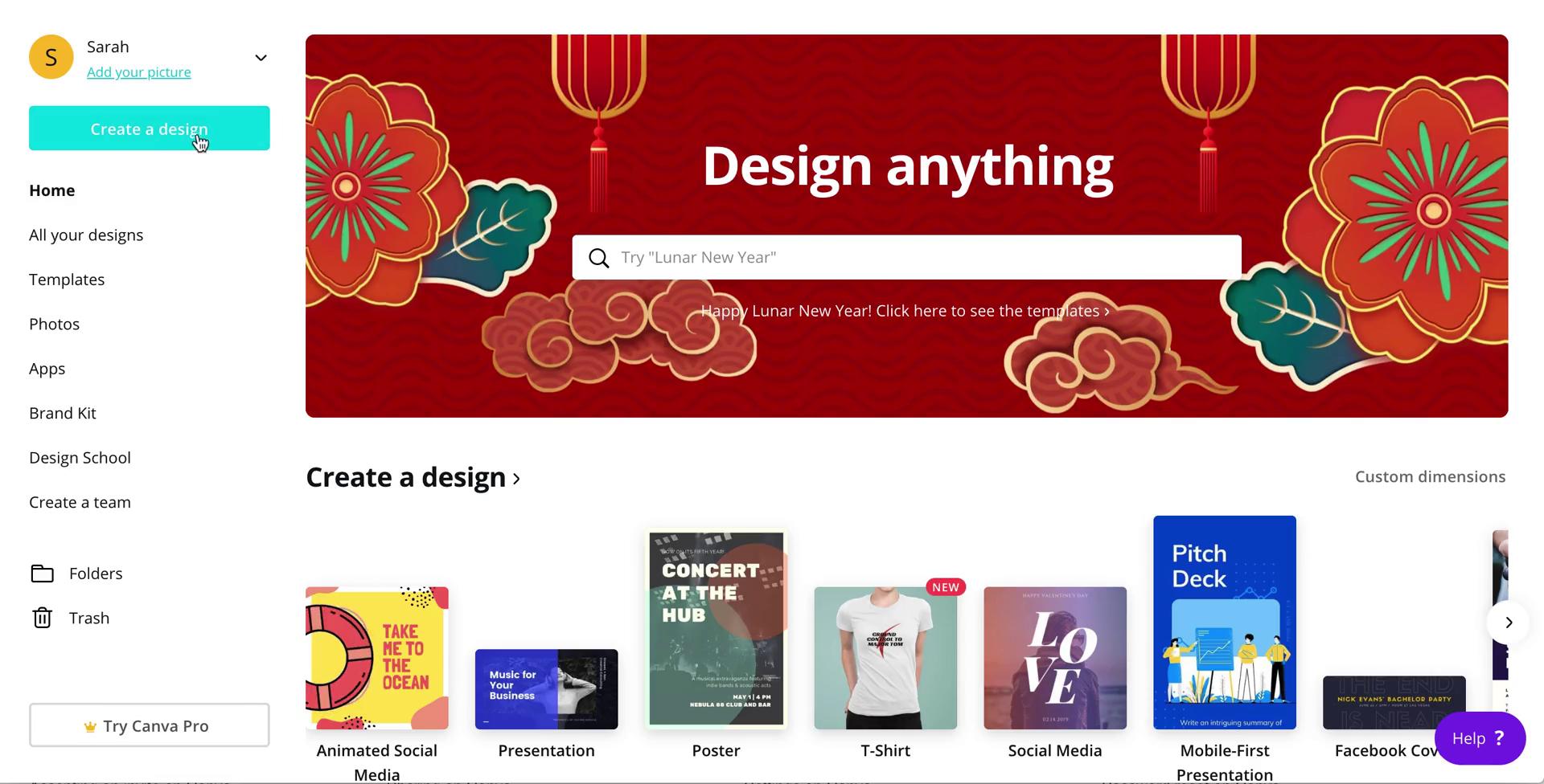 Creating a design on Canva (video & 13 screenshots)