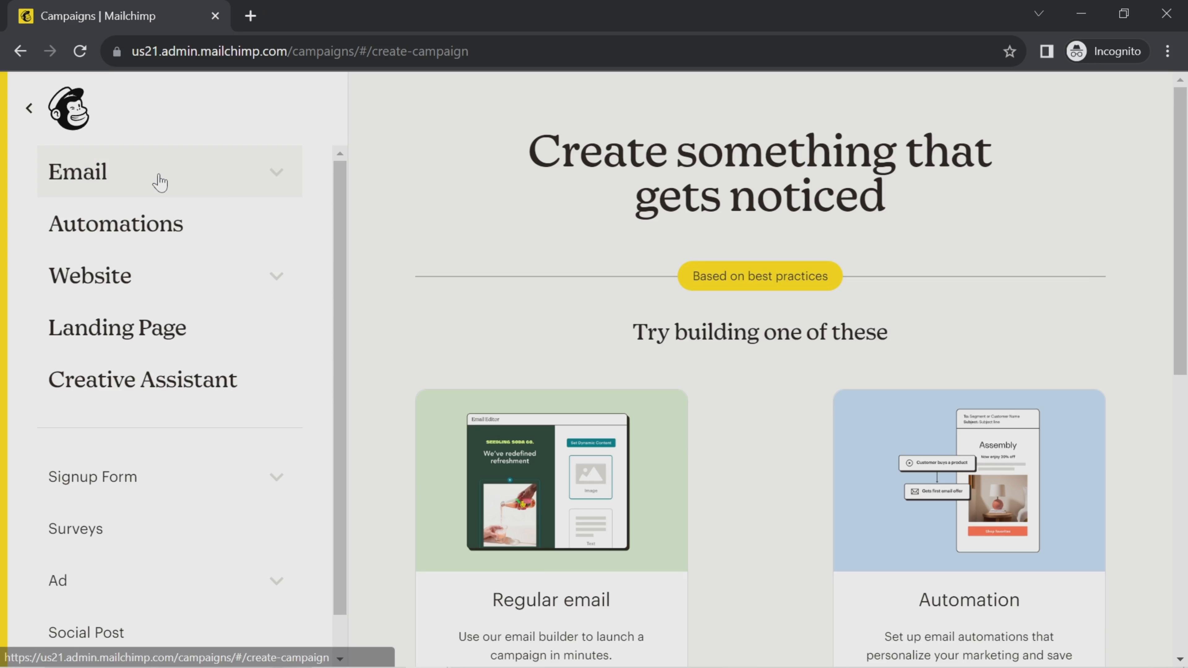 Creating a template on Mailchimp video thumbnail